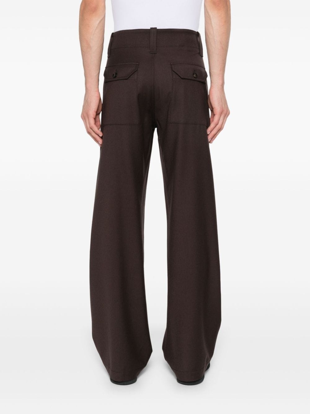 wool cloth trousers - 4