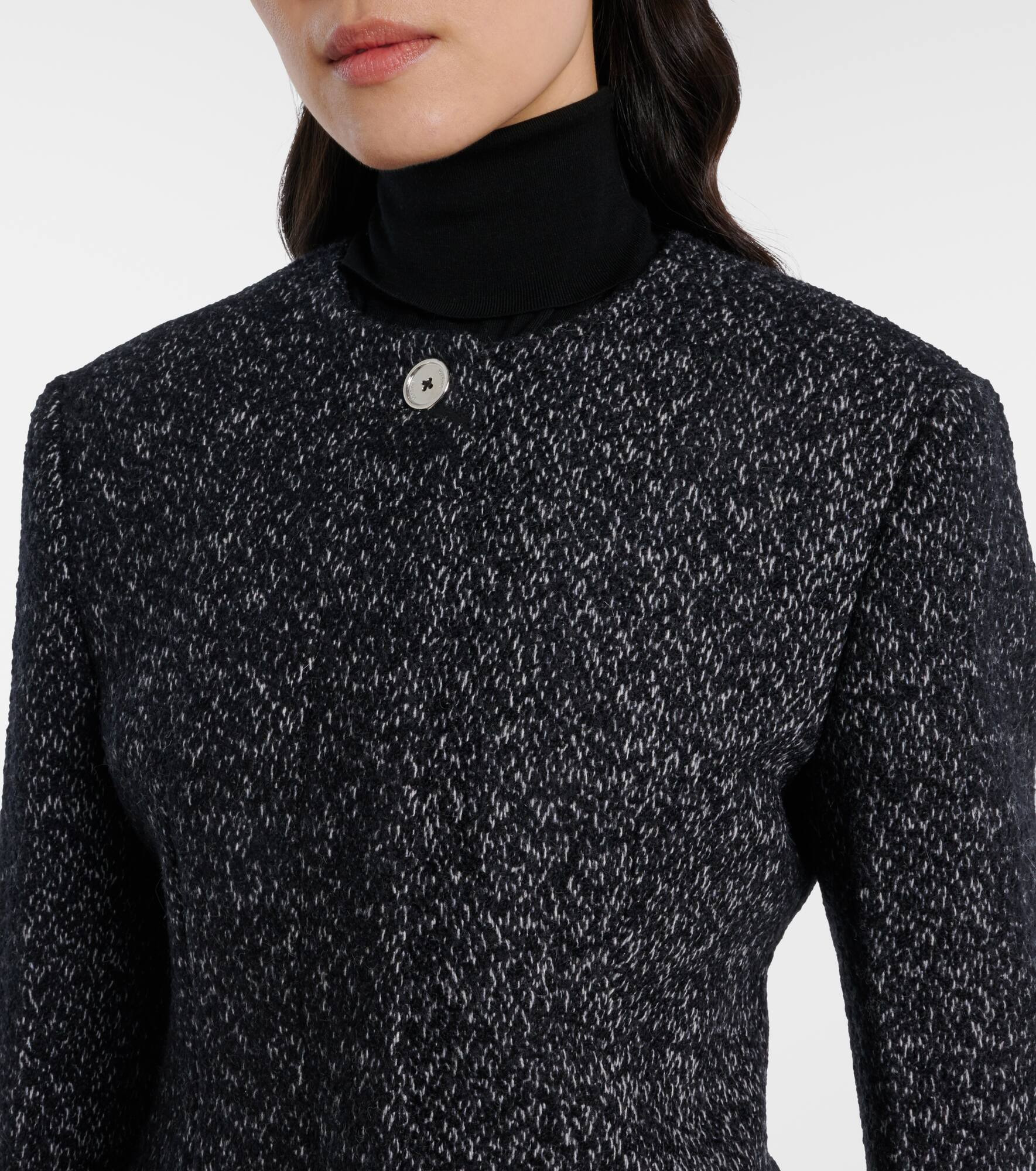 Wool-blend tweed blazer - 4