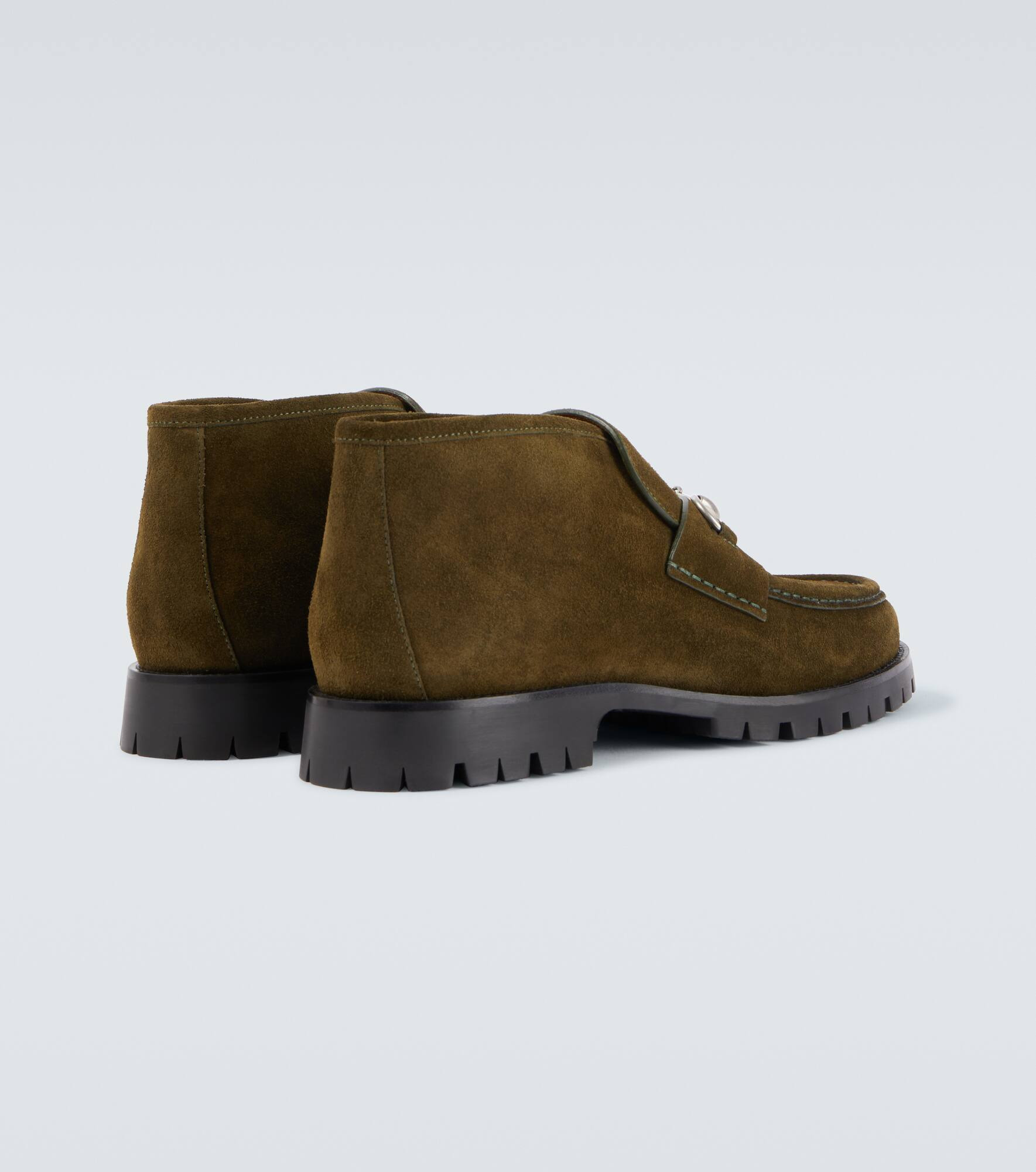 Horsebit suede ankle boots - 6