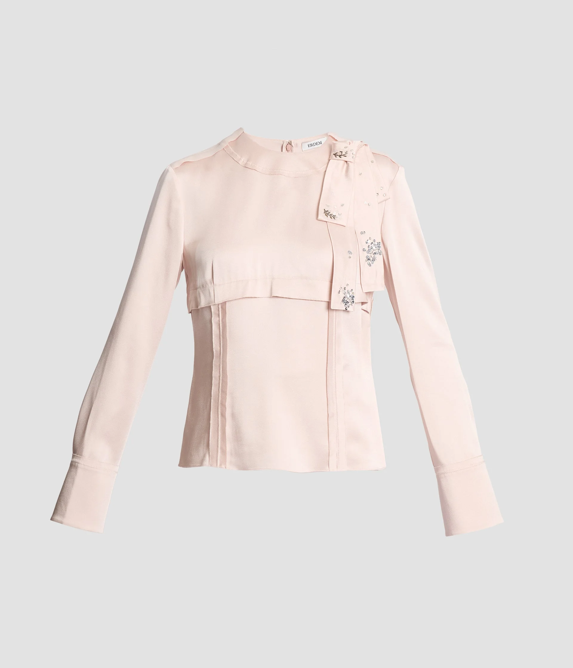 SATIN CADY LONG SLEEVE SHIRT - 1