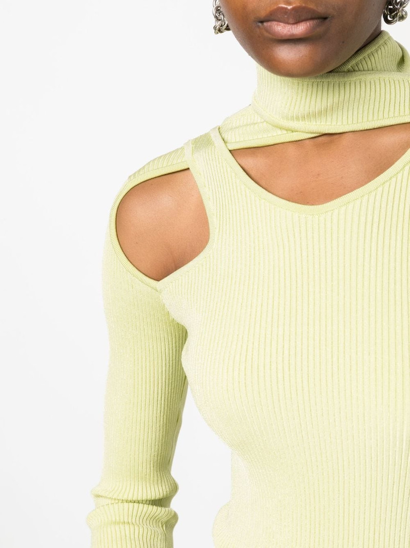 cut-out ribbed-knit jumper 5