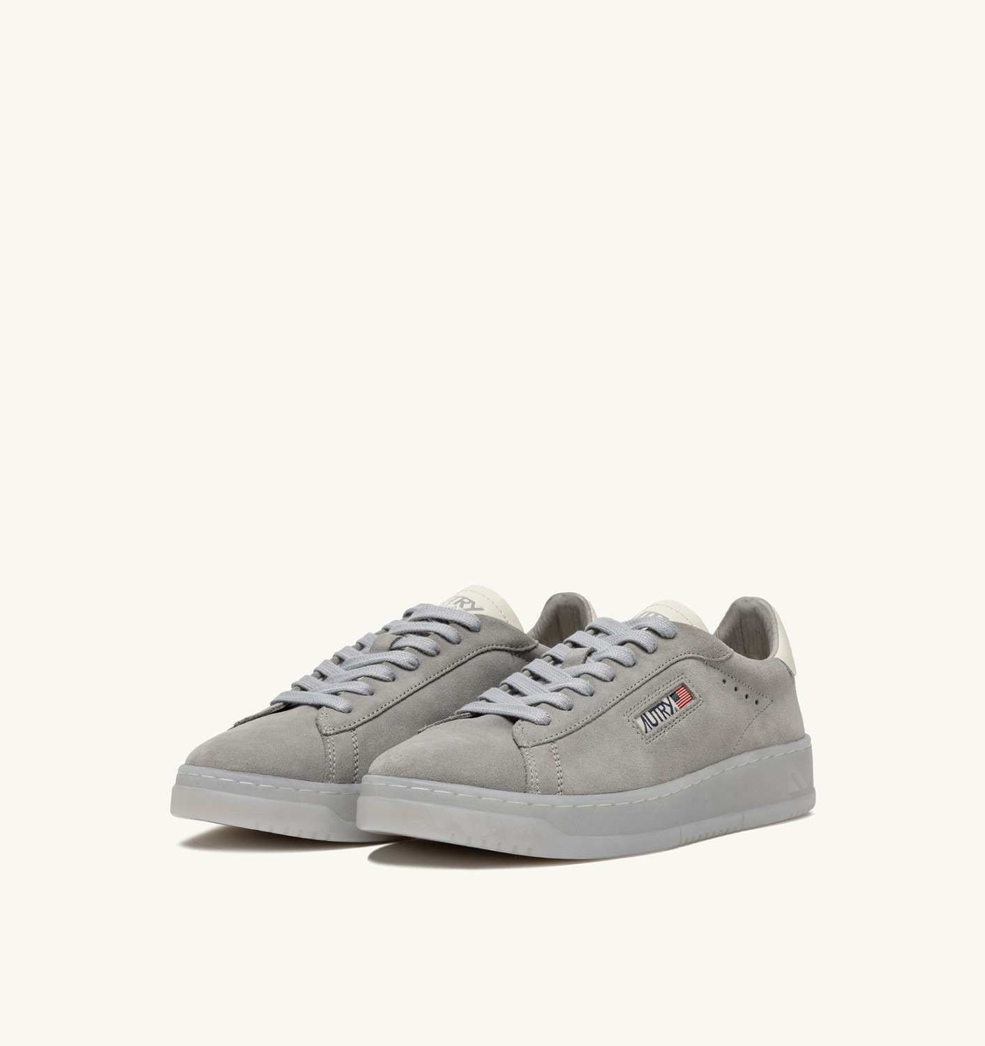 DALLAS LOW SNEAKERS IN MARSHMALLOW AND IRIS SUEDE - 4