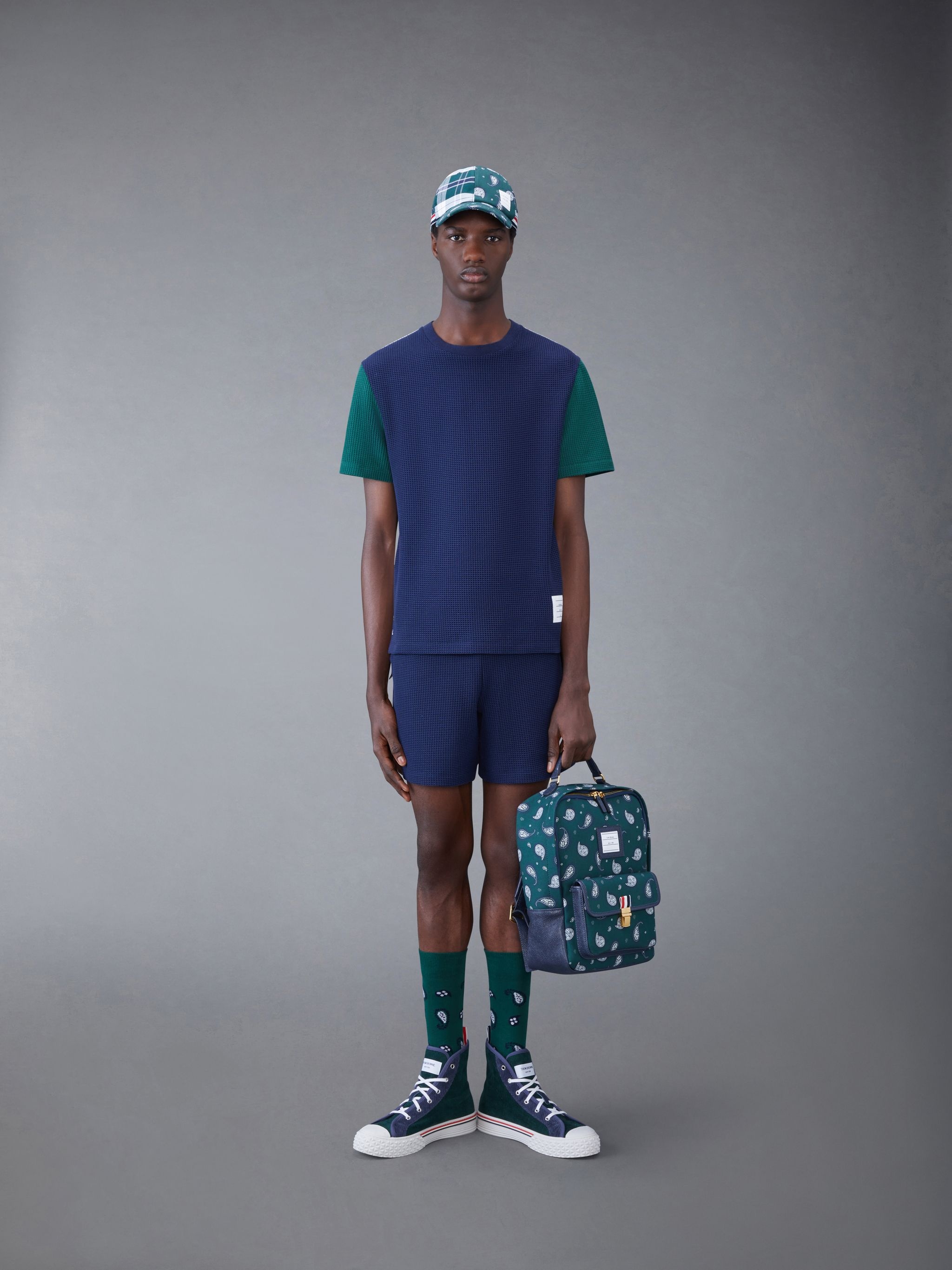 Mid Thigh Summer Shorts in Textured Check - 3
