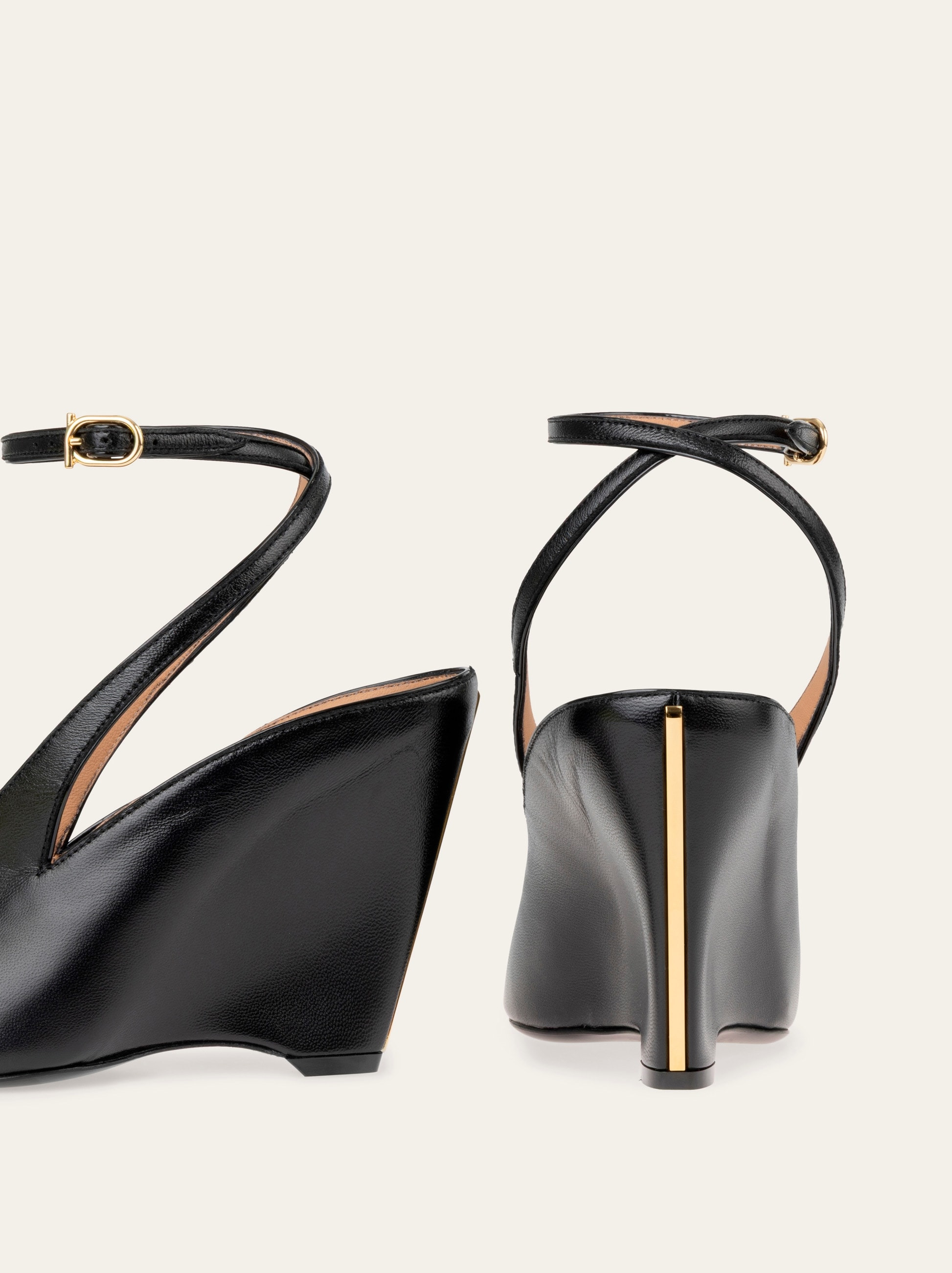 Peep toe wedge sandal - 7