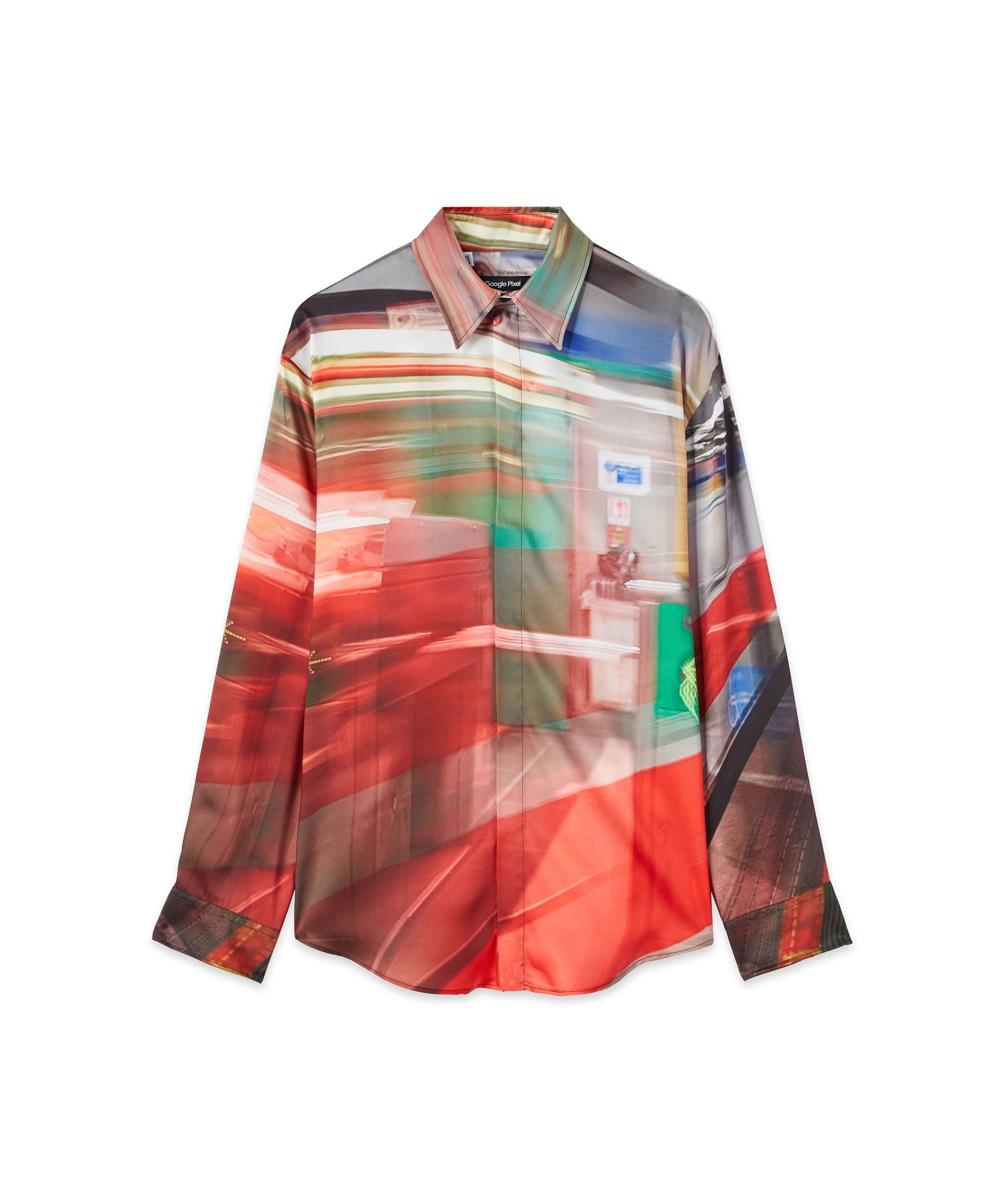 MSGM x Google Pixel "Daily Metro" print All-over Shirt - 1