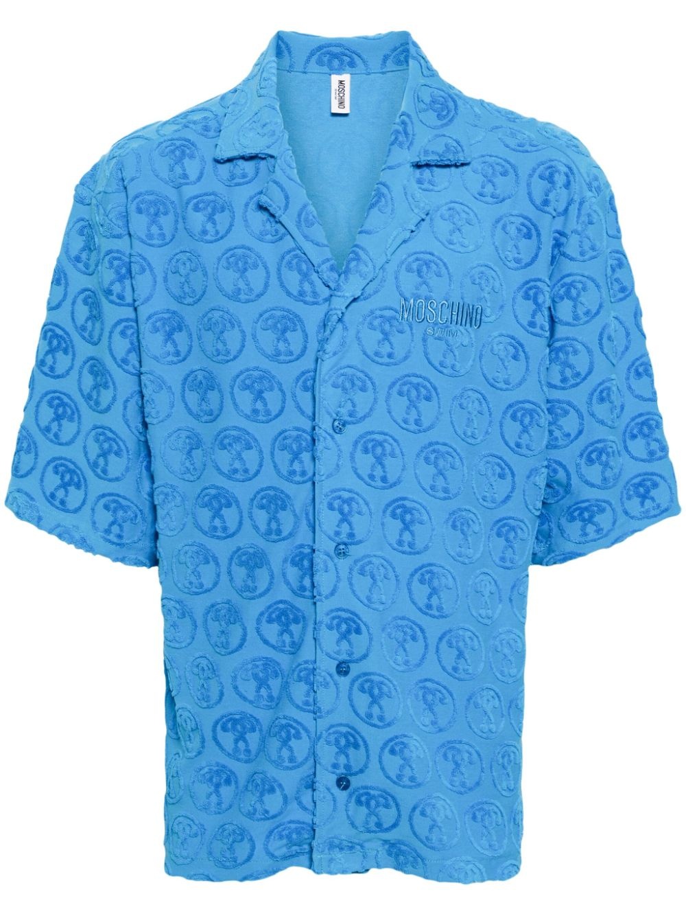 logo-embroidered cotton-blend shirt - 1