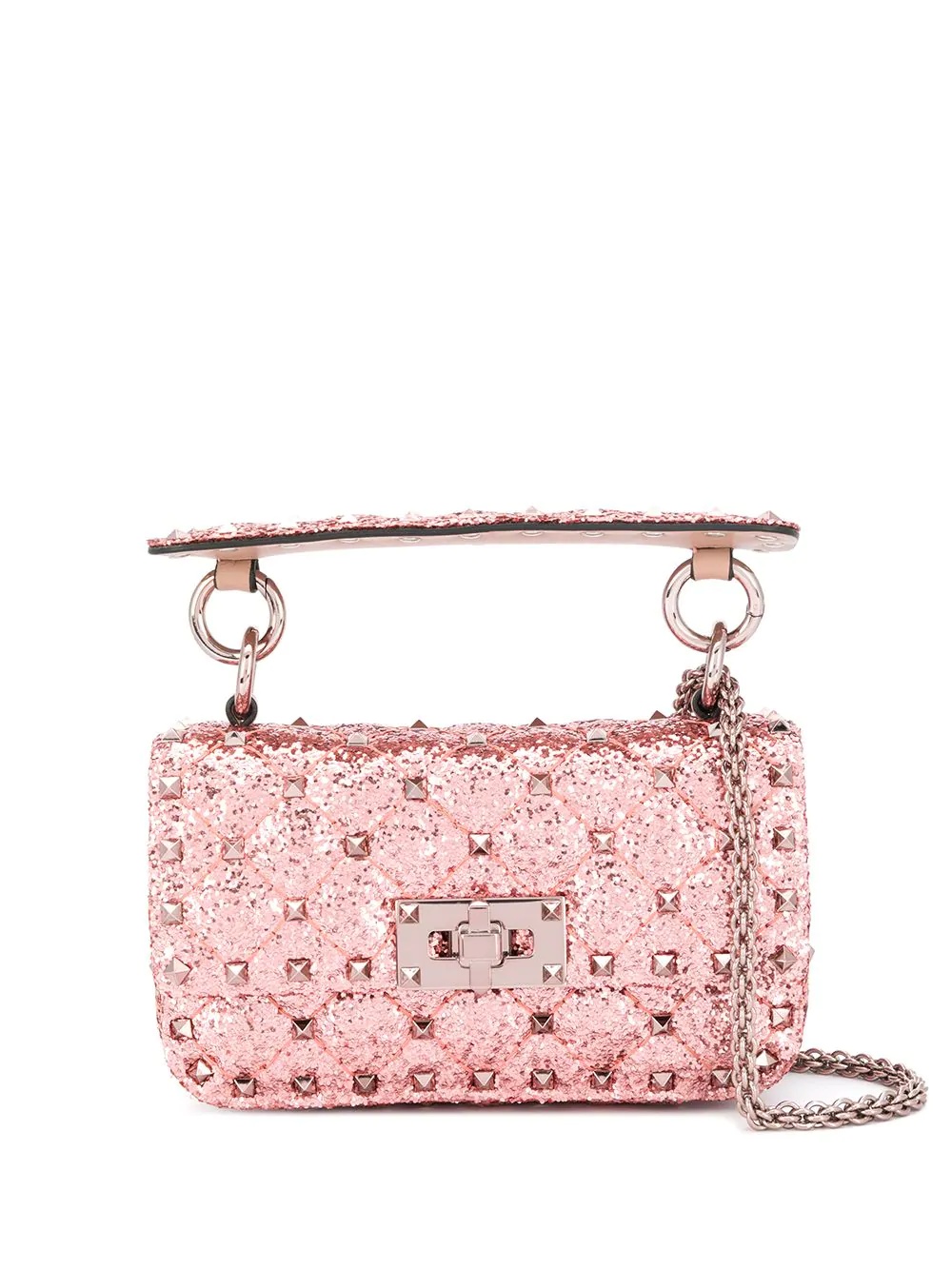 Spike glitter shoulder bag - 1