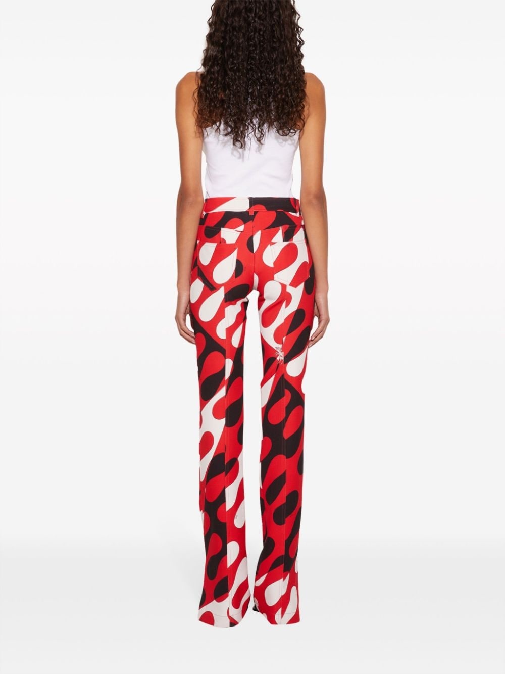 Leocorno-print straight-leg trousers - 4