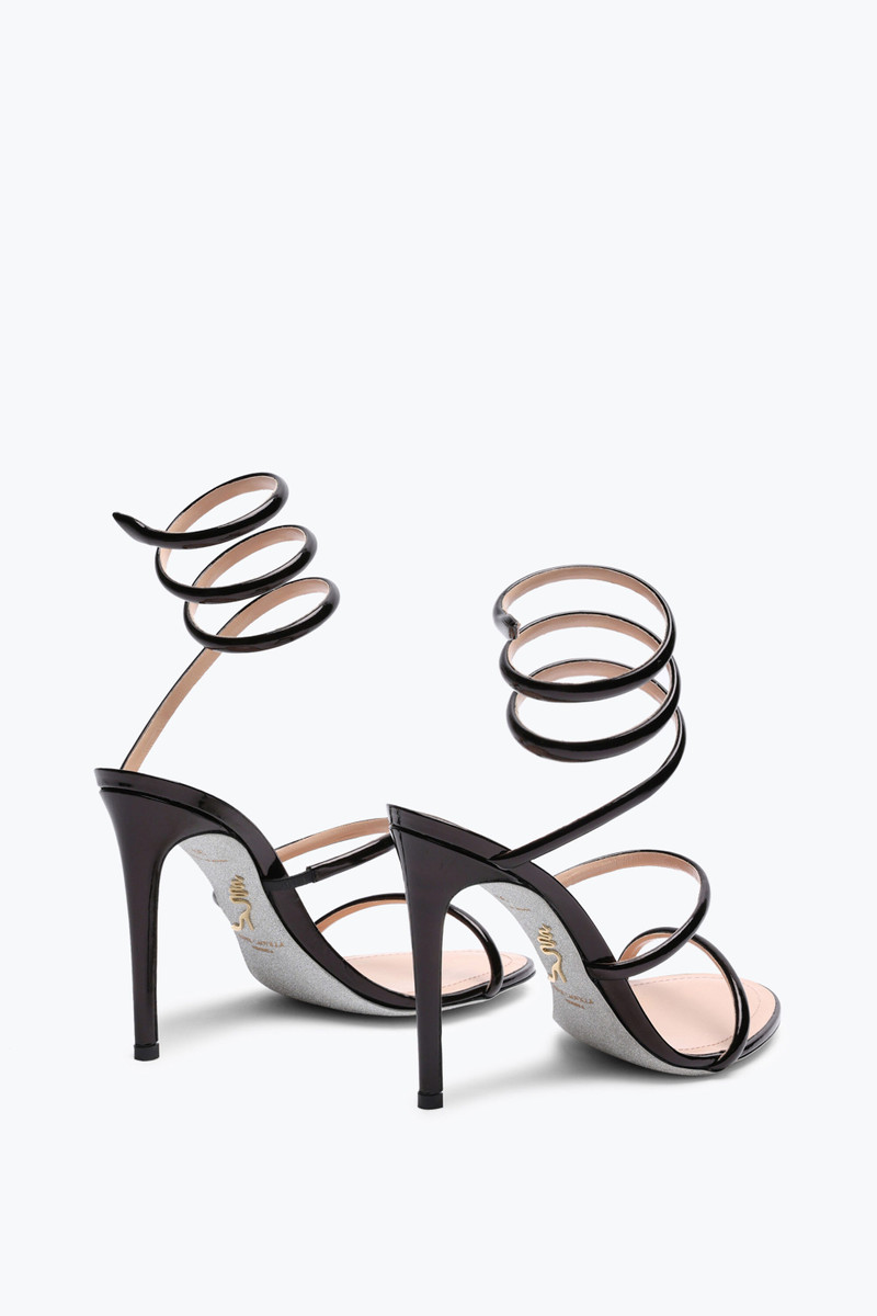 RENE CAOVILLA Cleo Metallic Black Sandal 105 outlook