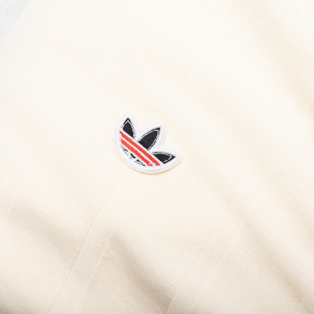 ADIDAS ORIGINALS X CLOT RIB TEE BY EDISON CHEN - CREAM WHITE/GREEN NIGHT - 4