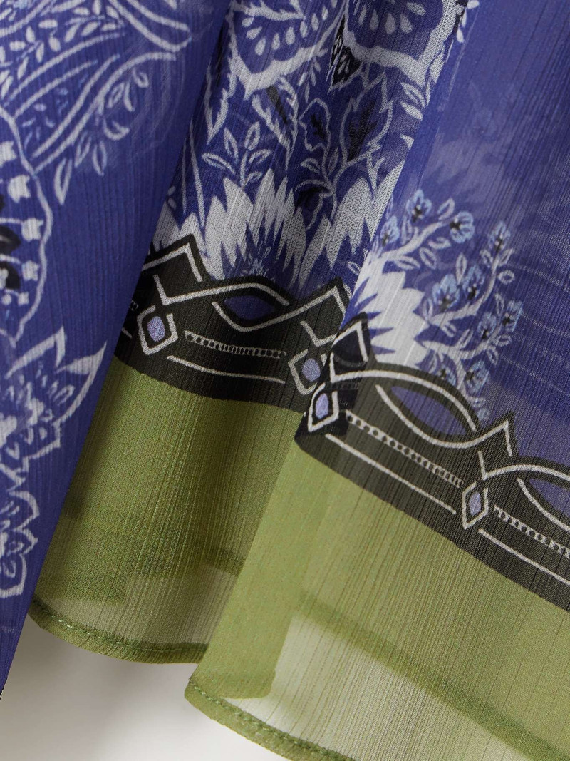 Floral-print crepon kaftan 4
