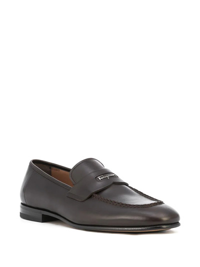 Salvatore Ferragamo logo-plaque leather loafer outlook