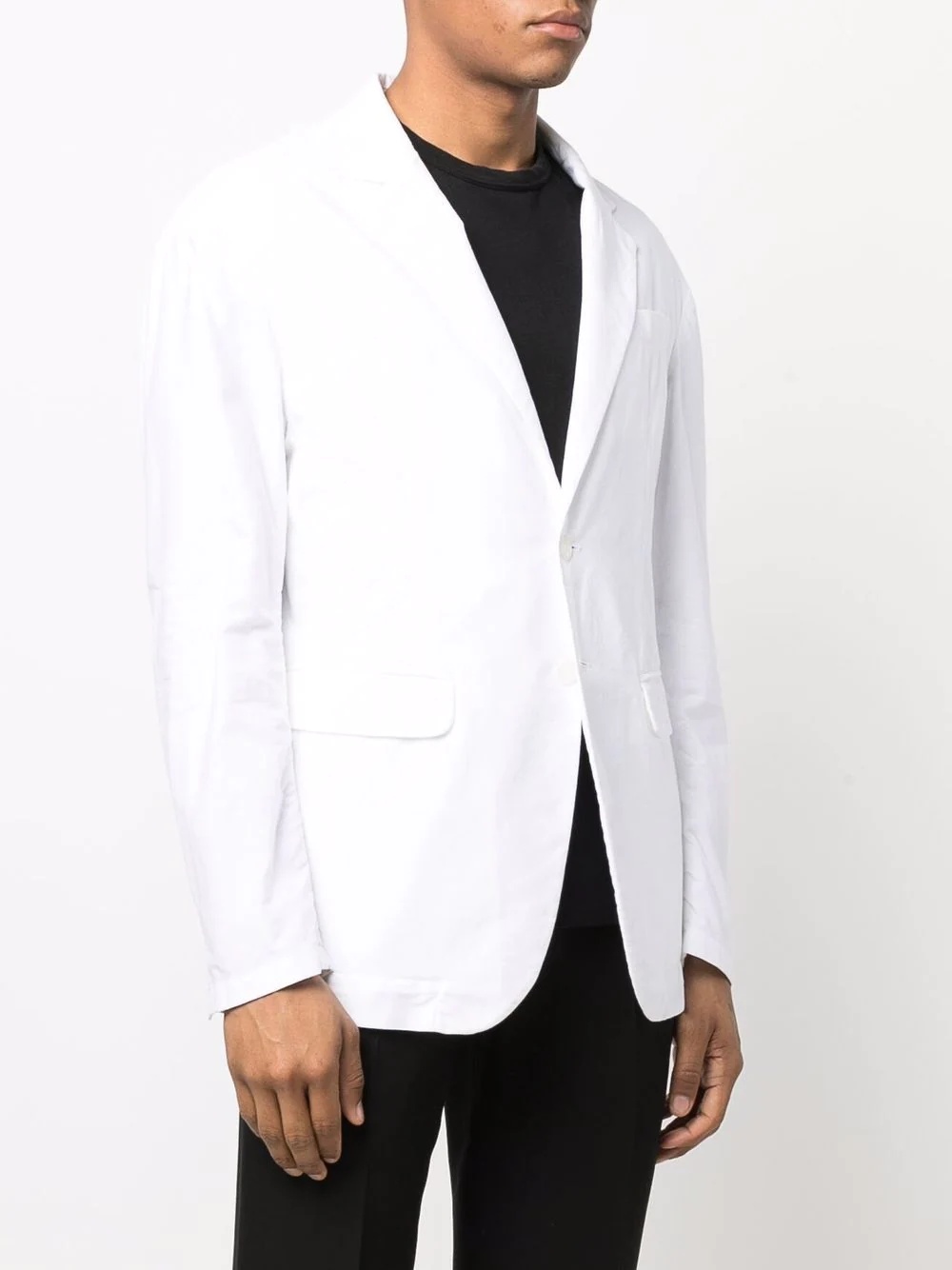 notched-lapel single-breasted blazer - 3