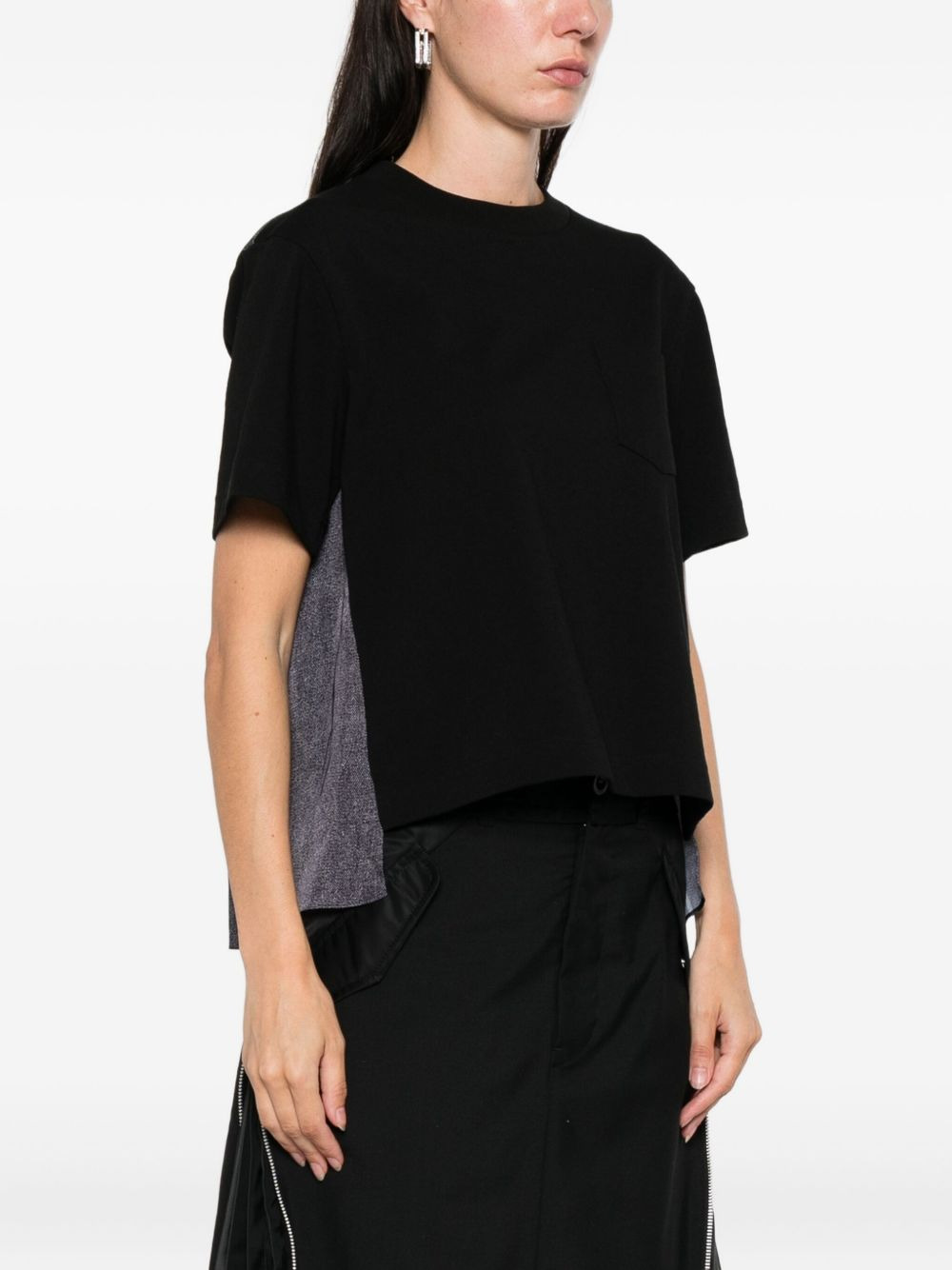 layered crew-neck T-shirt - 3