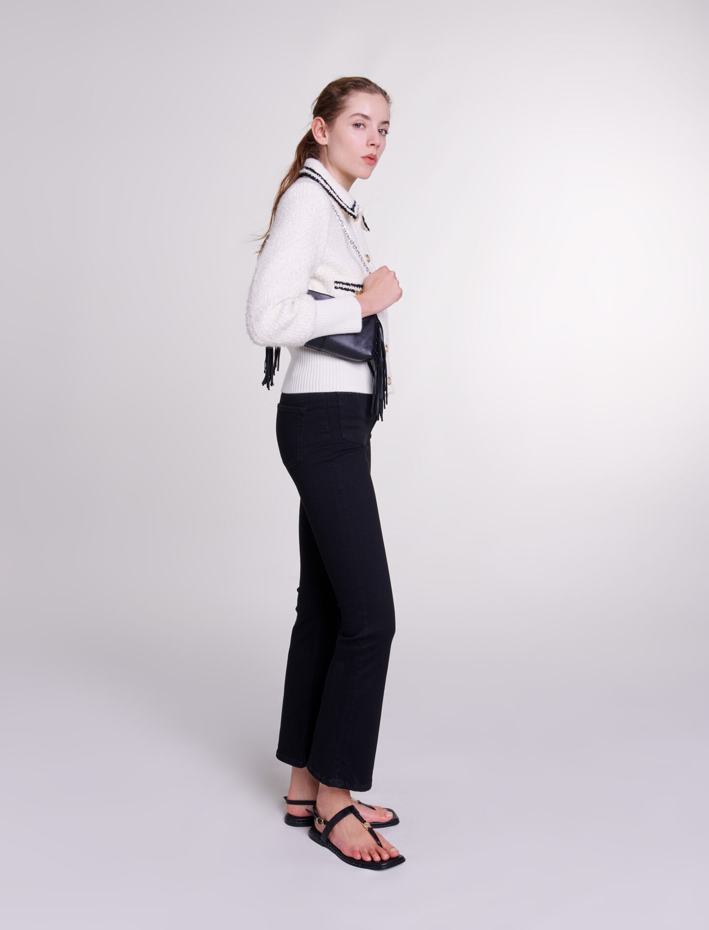Contrasting tweed-style jacket - 3