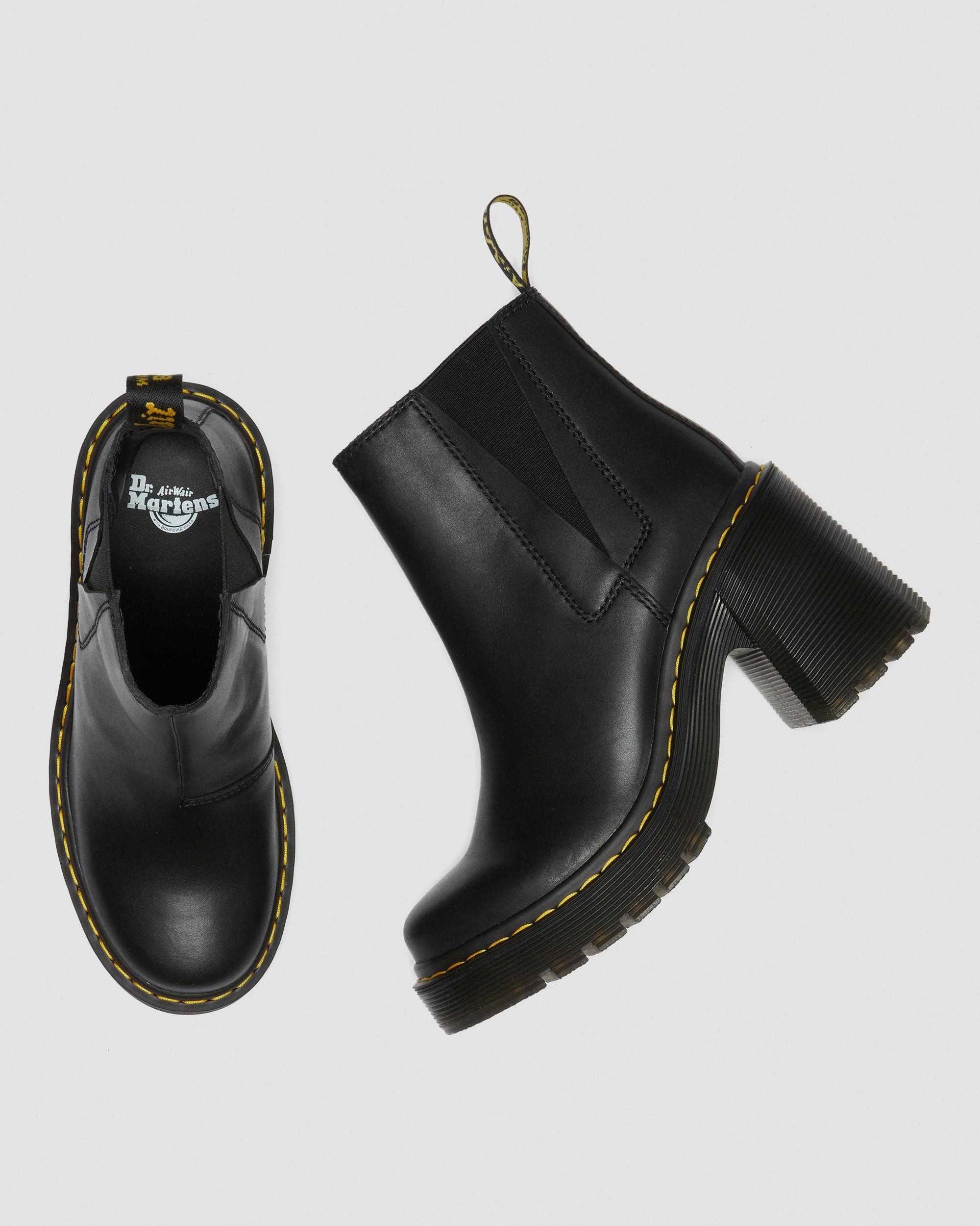 Spence Leather Flared Heel Chelsea Boots - 2