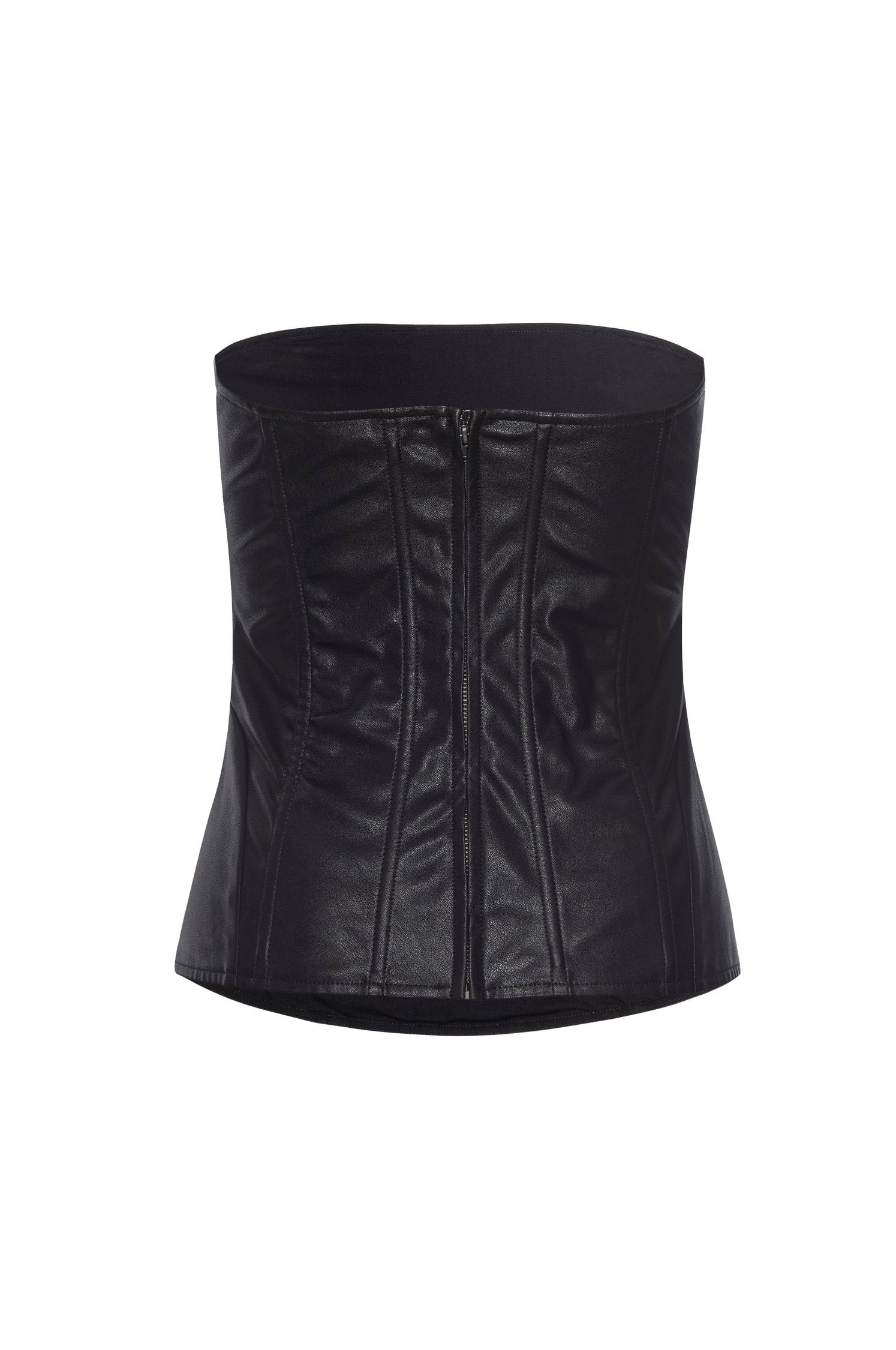 LIBRA CORSET - BLACK VEGAN LEATHER - 5