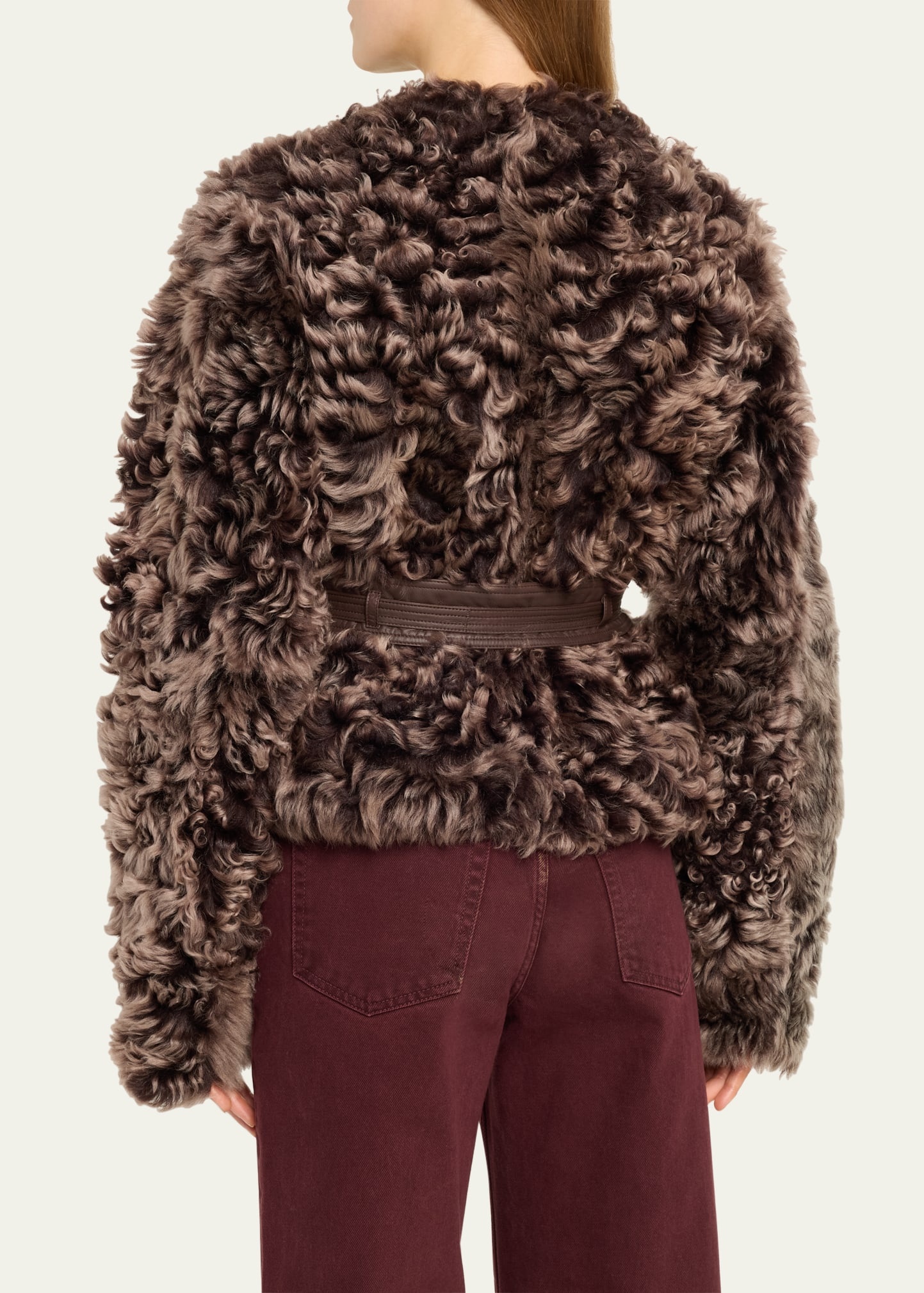 Yulia Reversible Shearling Belted Jacket - 3