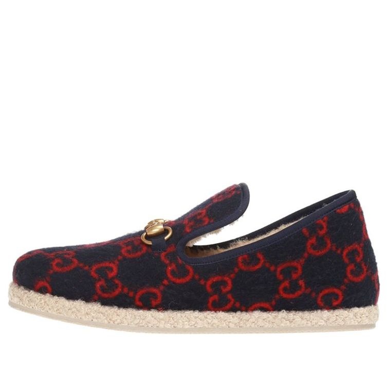 (WMNS) Gucci Wool Loafers 'Navy' 575850-G3840-4166 - 1