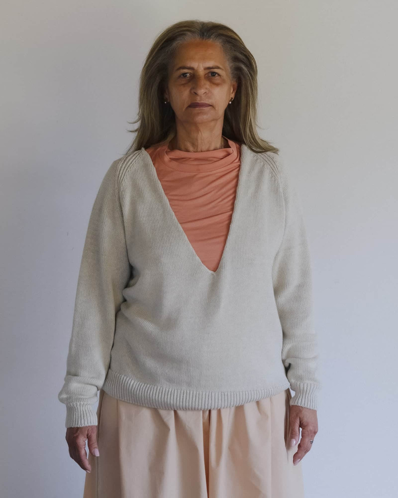 Soar V Neck - Organic Cotton Knit 1