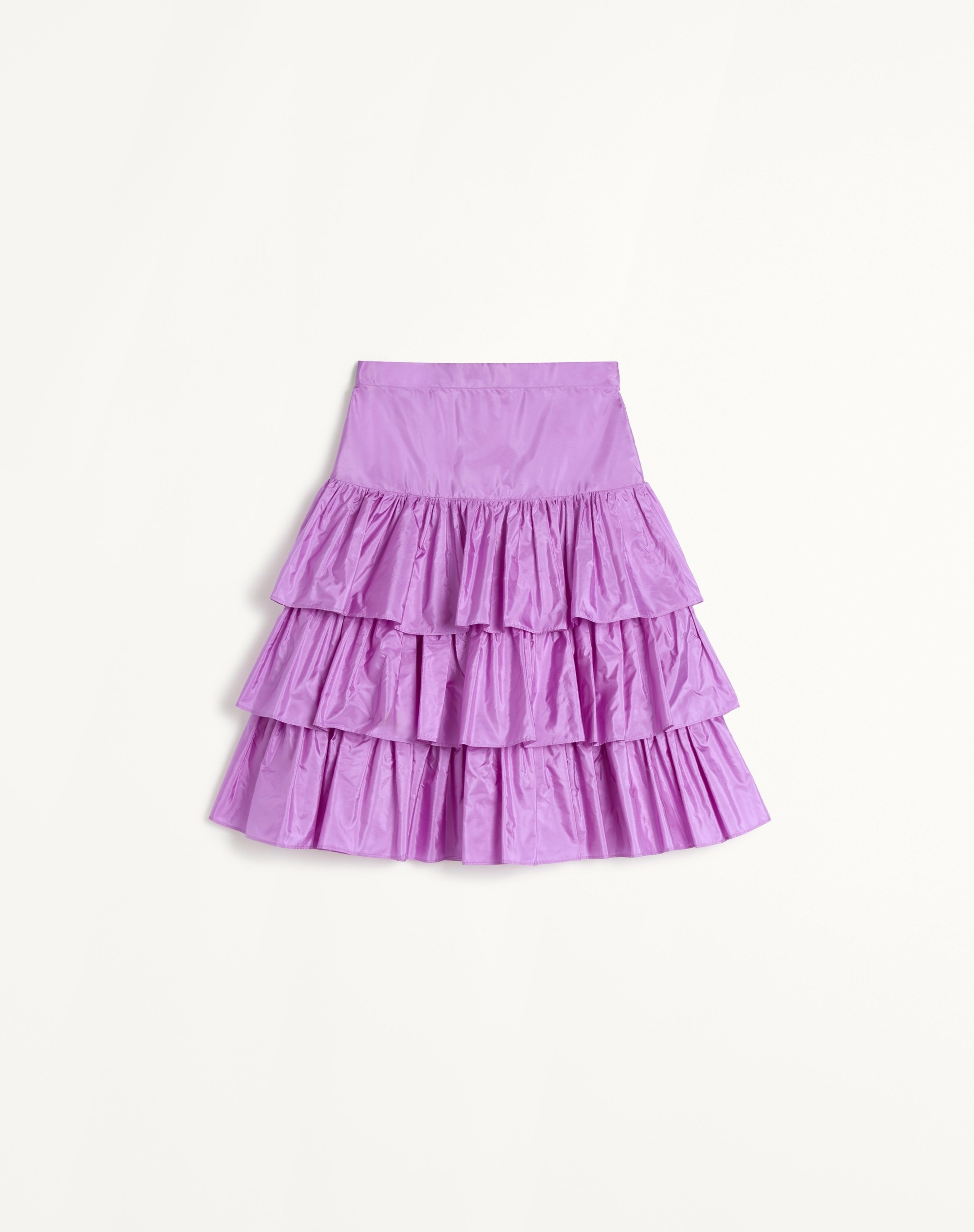 RUFFLED TAFFETA SKIRT - 1