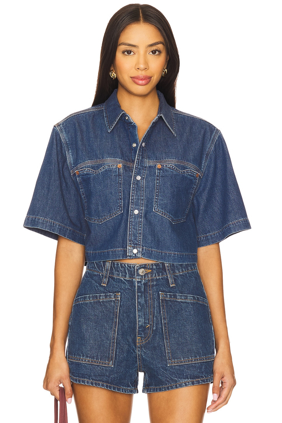 Oversized Crop Shirt - 1