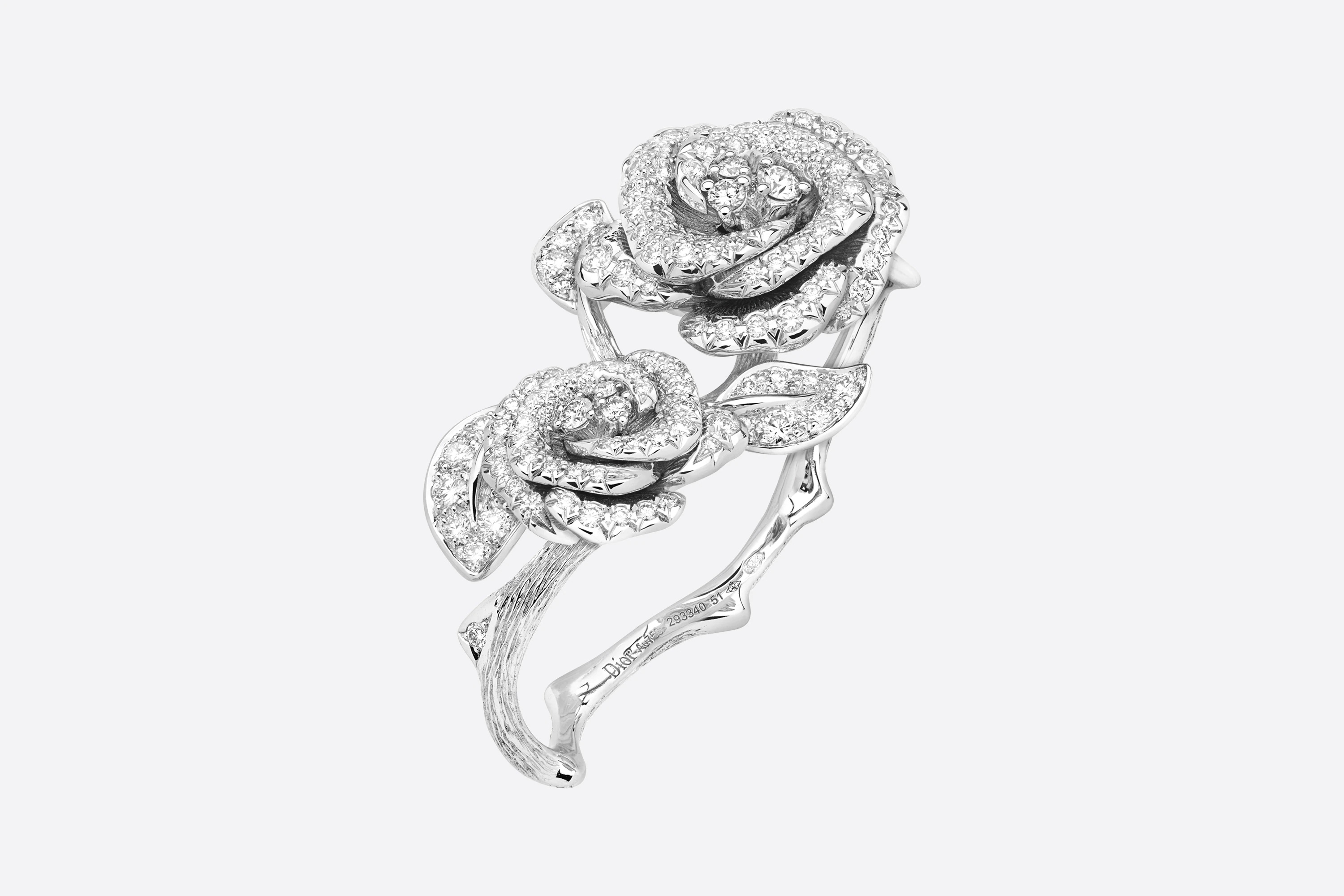 Large Rose Dior Bagatelle Double Ring - 2