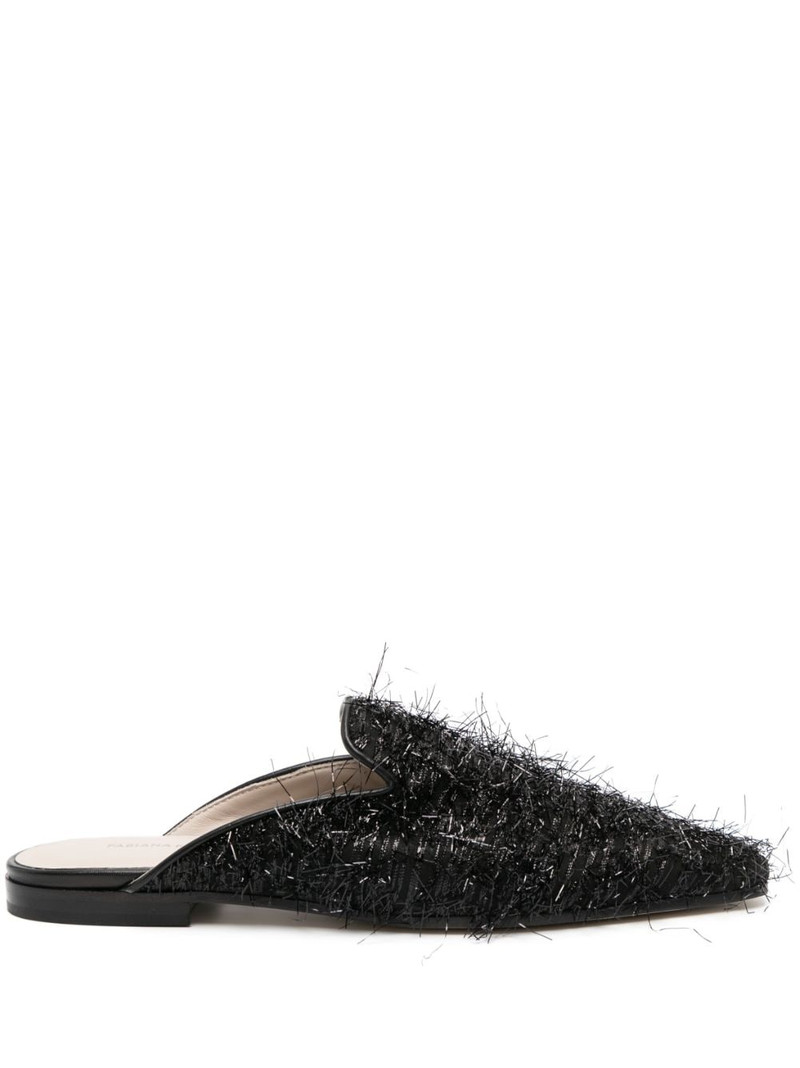 textured-finish square-toe mules 1