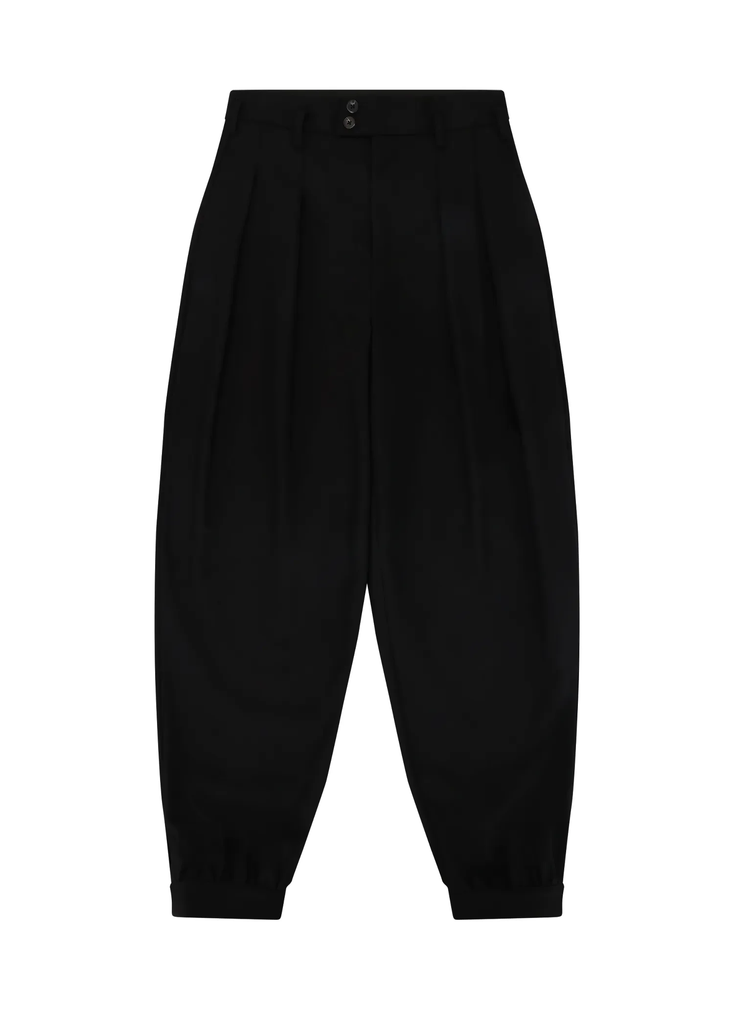 PARK TROUSER BLACK WOOL - 1