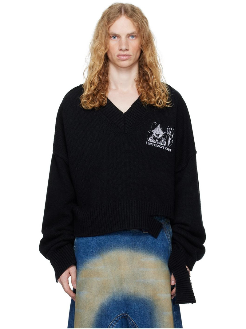 Black Penta Cropped Sweater 1