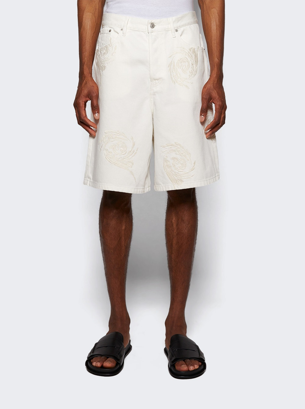 Pinot Embroidered Shorts Off White - 2
