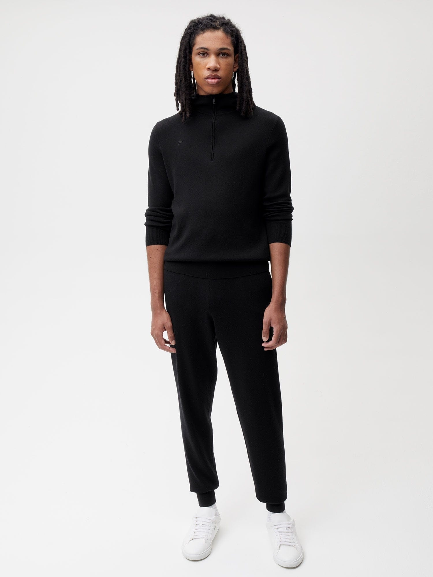 Mens Merino Wool Track Pants - Black - 2