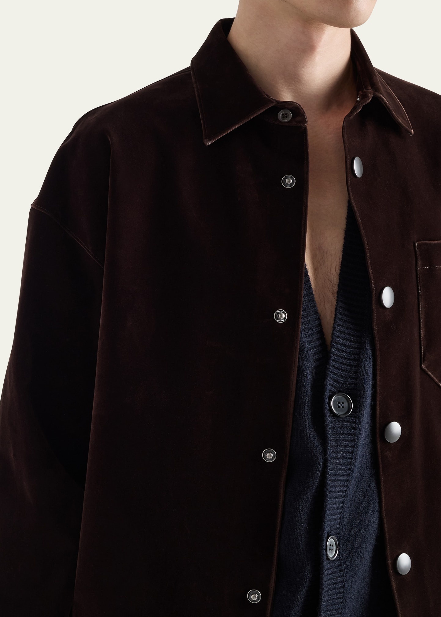 Men's Velvet Denim Snap-Front Shirt - 5