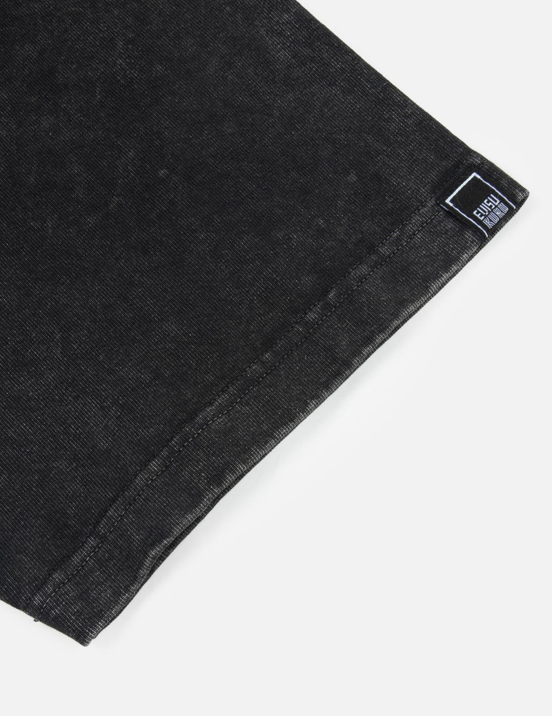 Logo and Slogan Print Oversized Pigment Dye T-Shirt 9