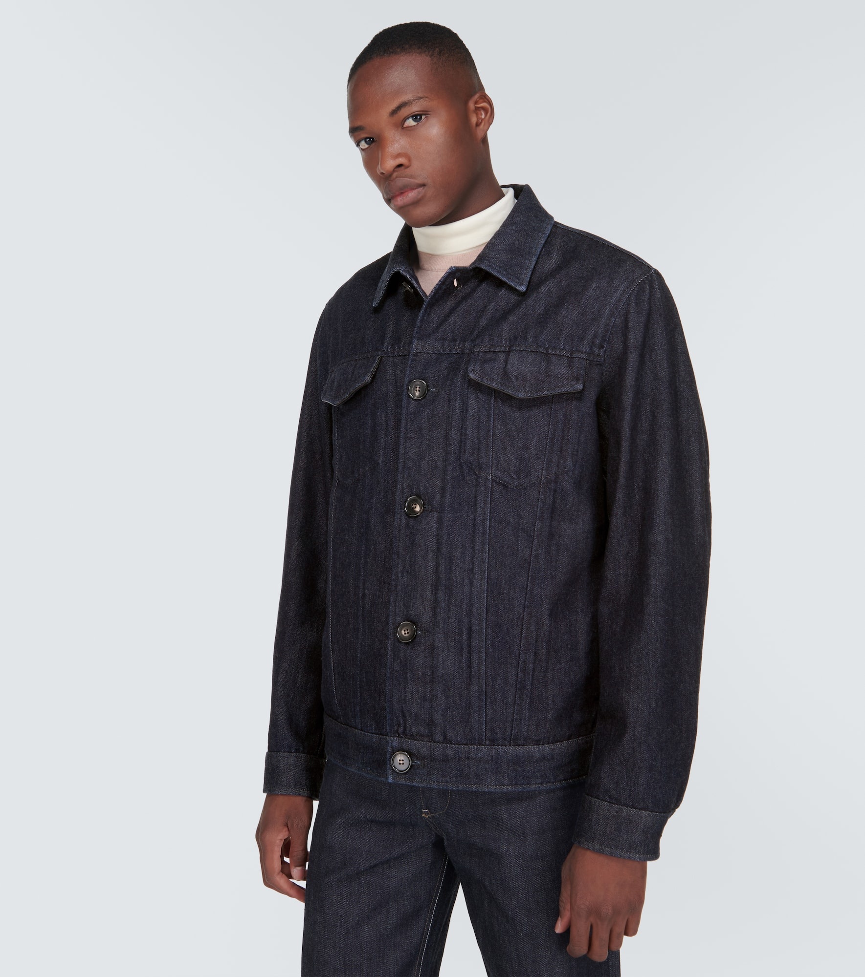 Neive denim and cashmere jacket - 3