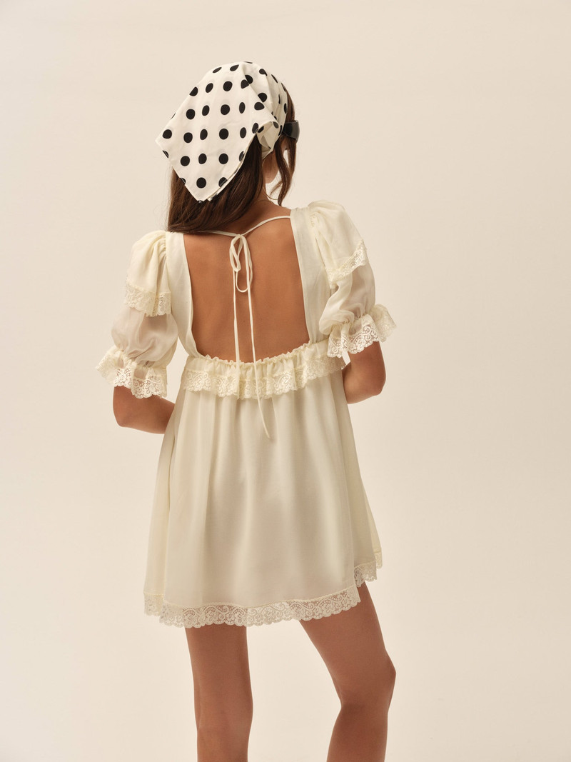 For Love & Lemons Juniper Puff Sleeve Mini Dress outlook