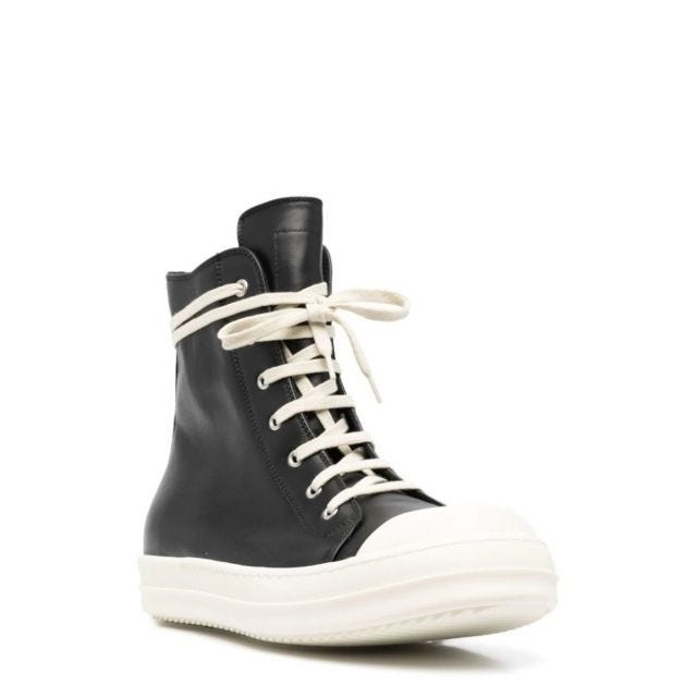Black leather high-top Sneakers - 2