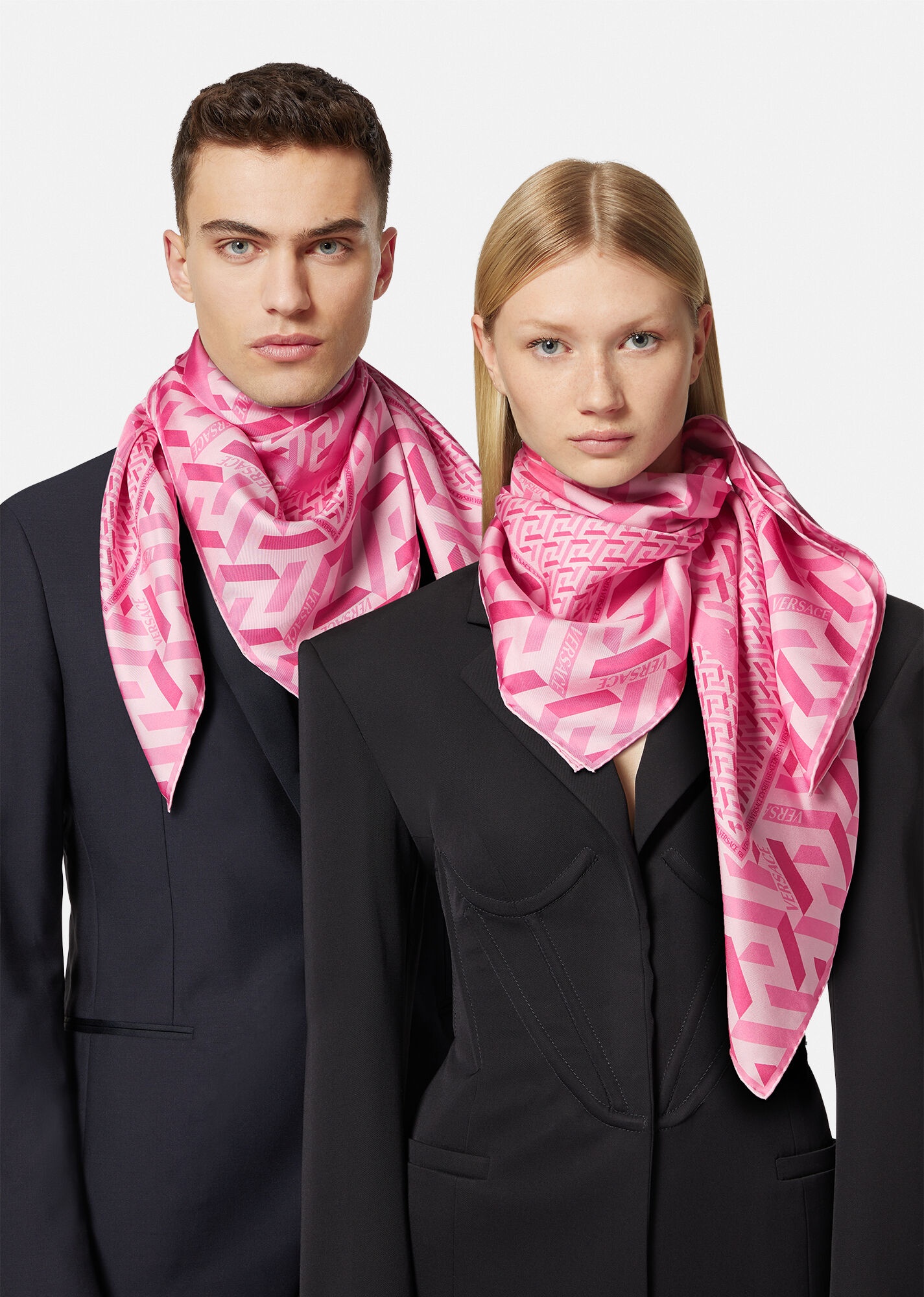La Greca Large Silk Foulard - 3