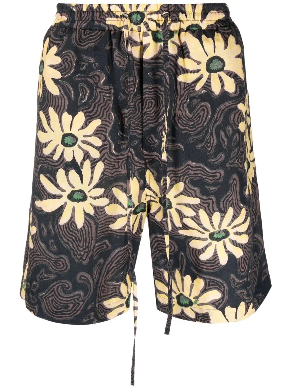 all-over floral print shorts - 1