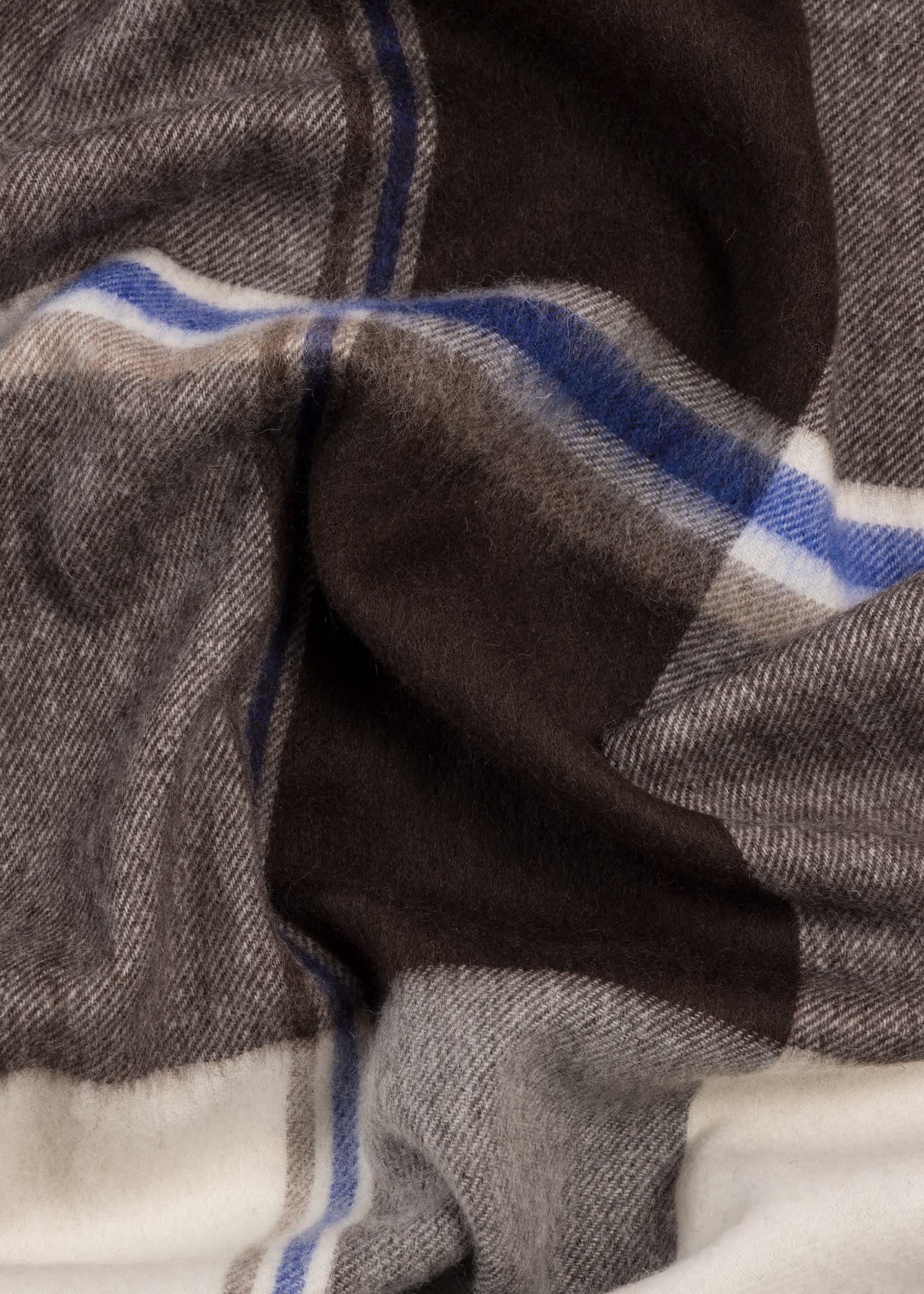 Lambswool Oversized Check Scarf - 4