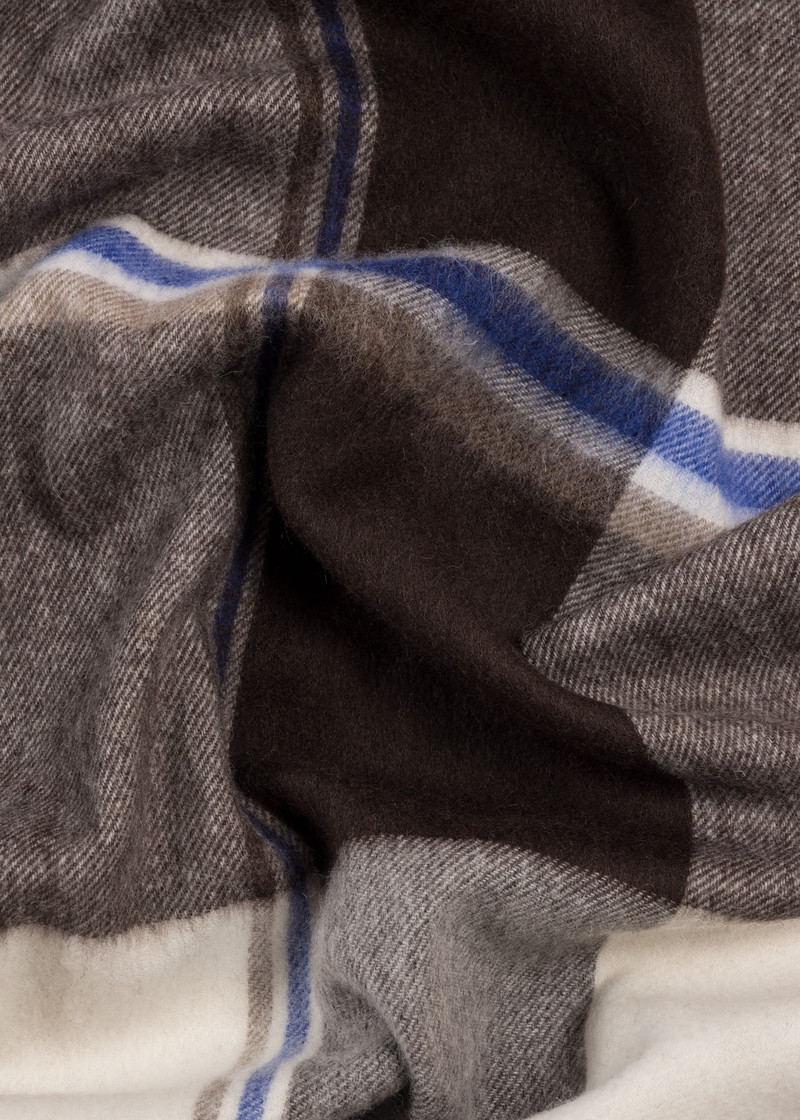 Lambswool Oversized Check Scarf 4