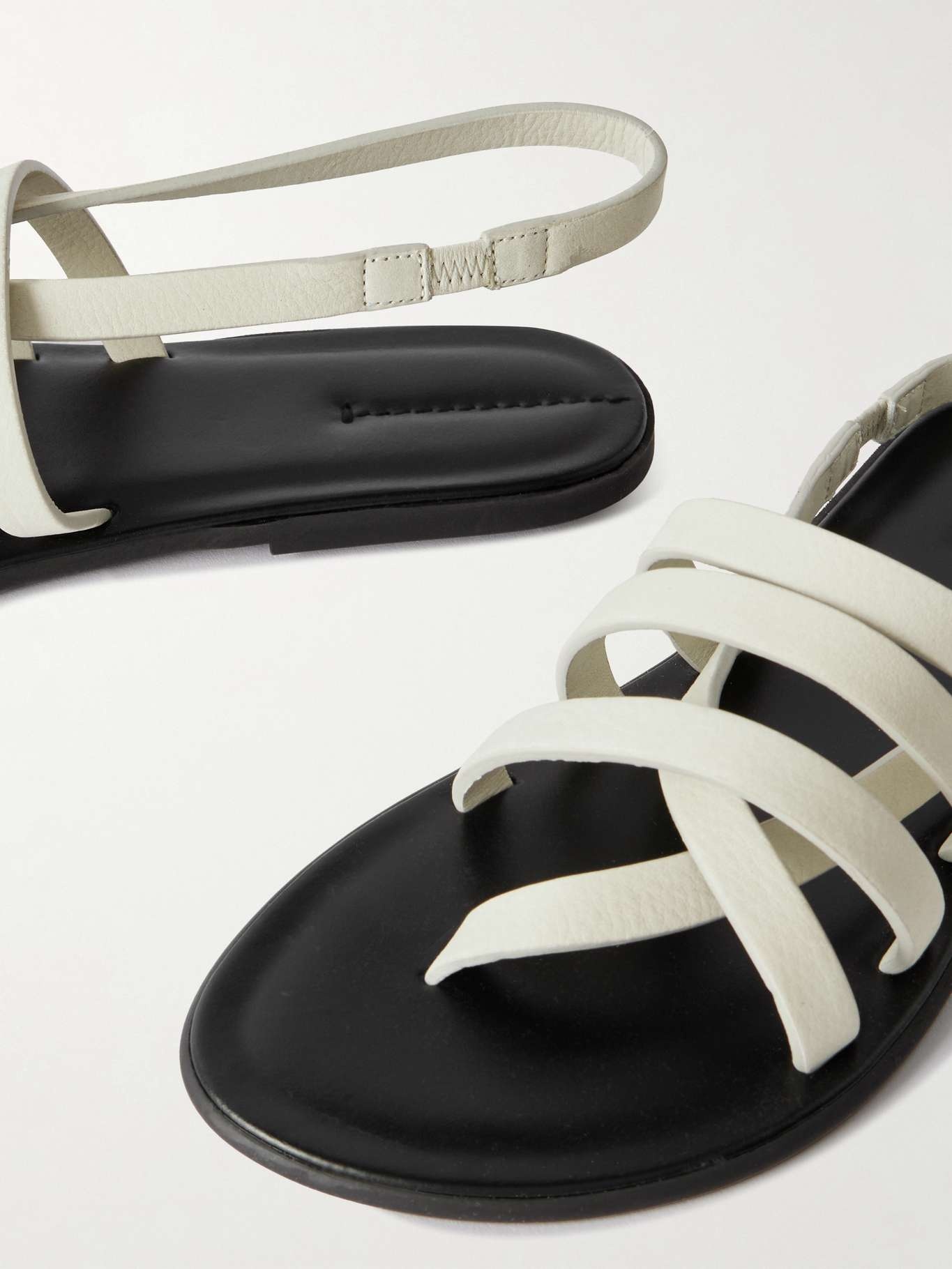 Leather slingback sandals - 4