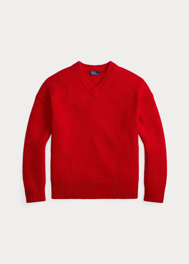 Cashmere High V-Neck Sweater 1