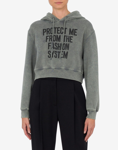 Moschino ORGANIC COTTON CROPPED HOODIE outlook
