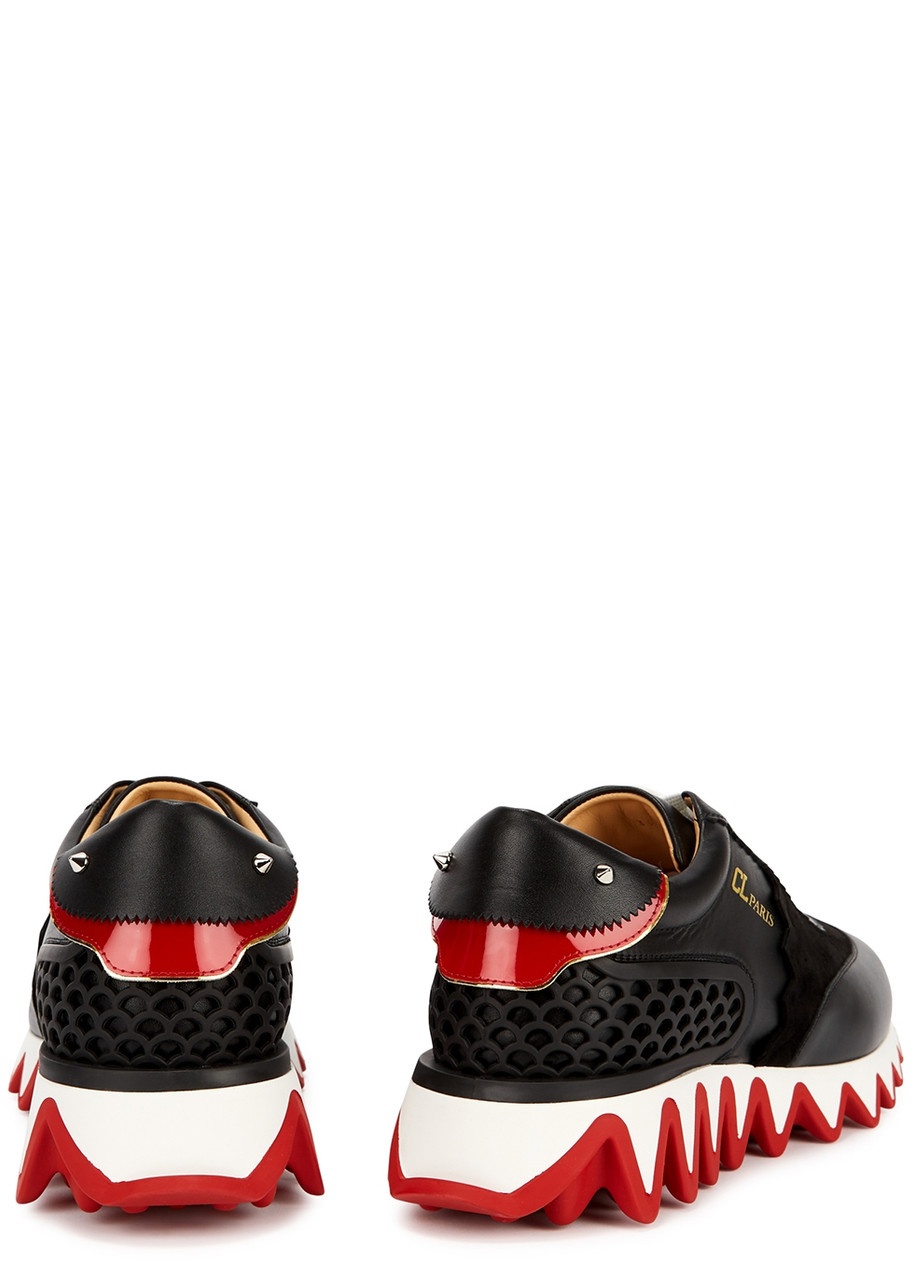 Christian Louboutin Loubishark Donna Black Leather Sneakers - 3