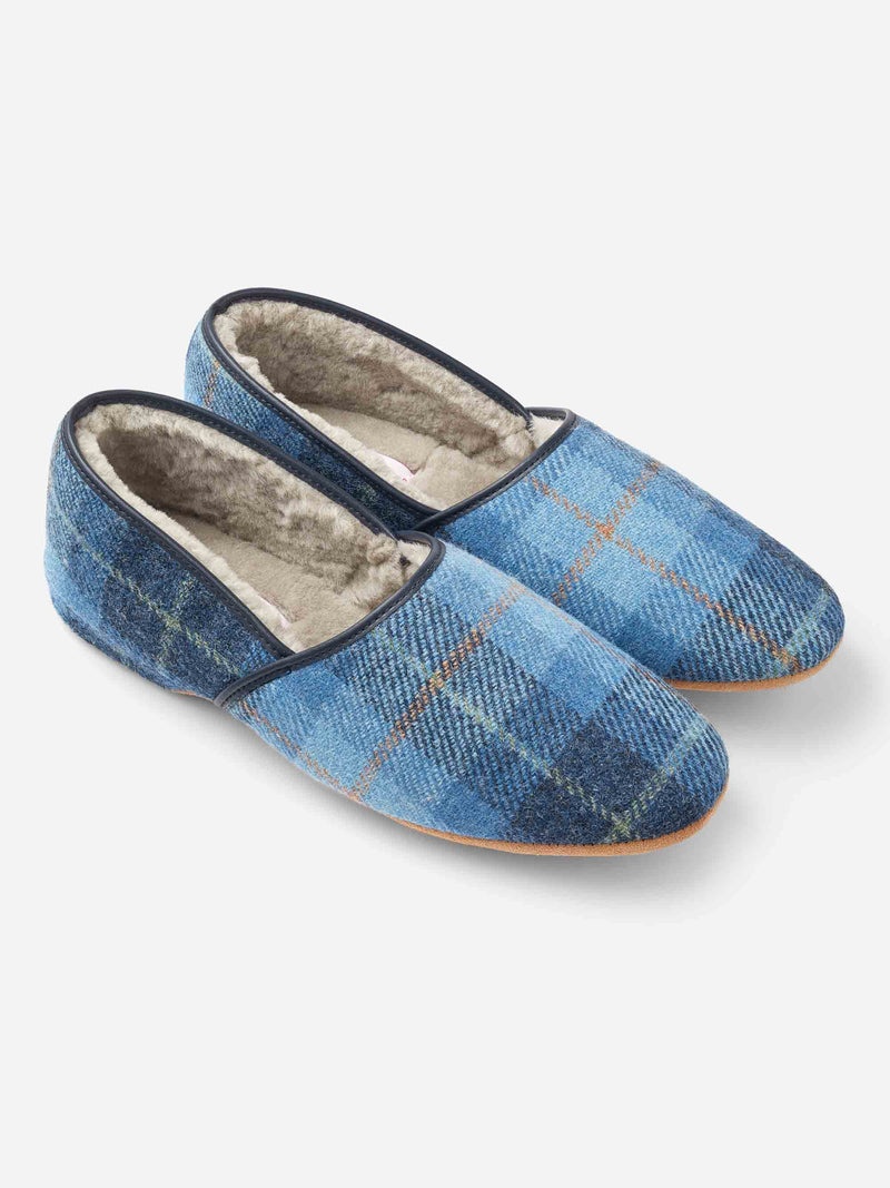 Men's Slippers Crawford Suede Sheepskin Blue - 1