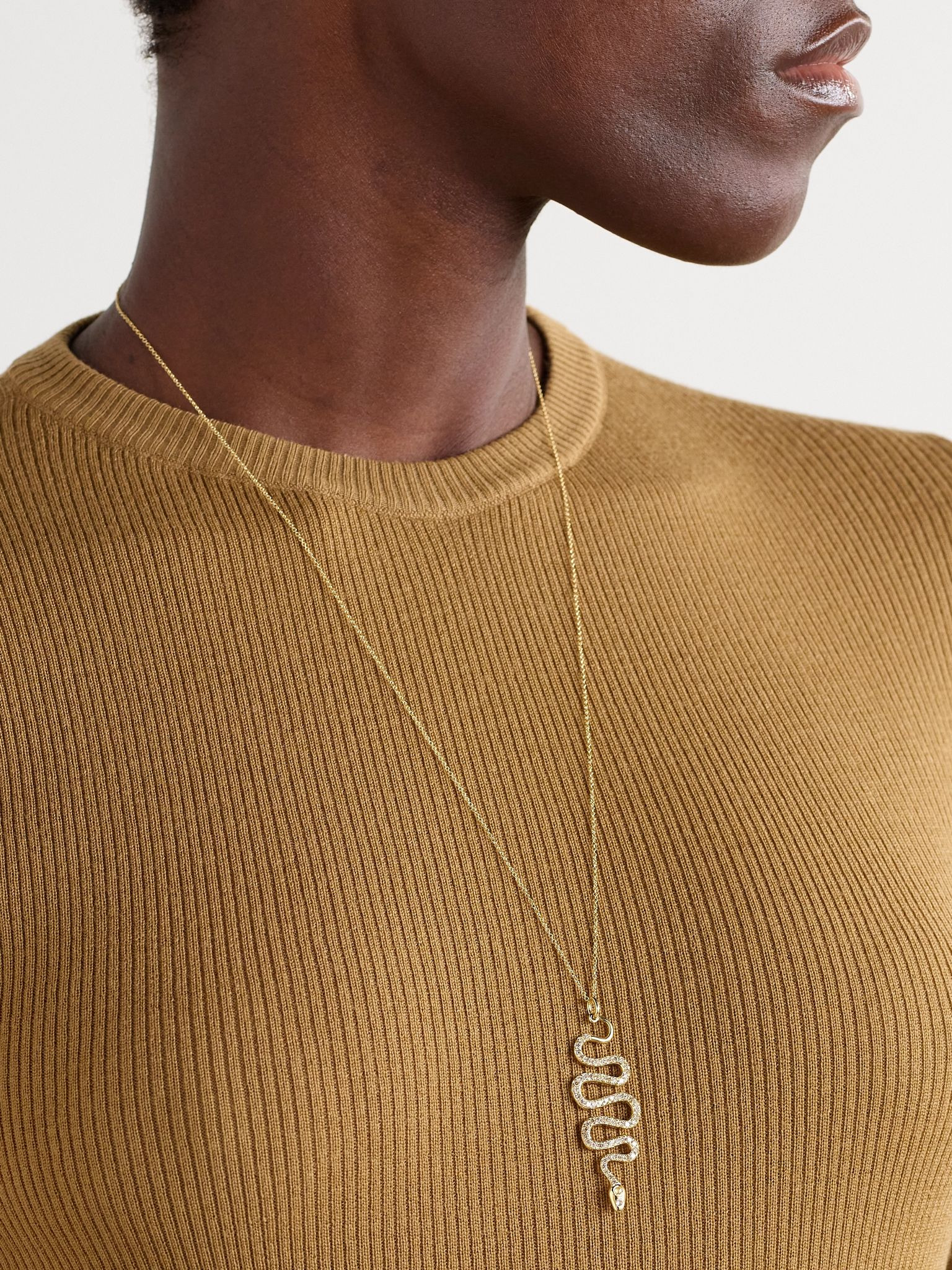 Black Mamba 18-karat gold diamond necklace Gold - 2