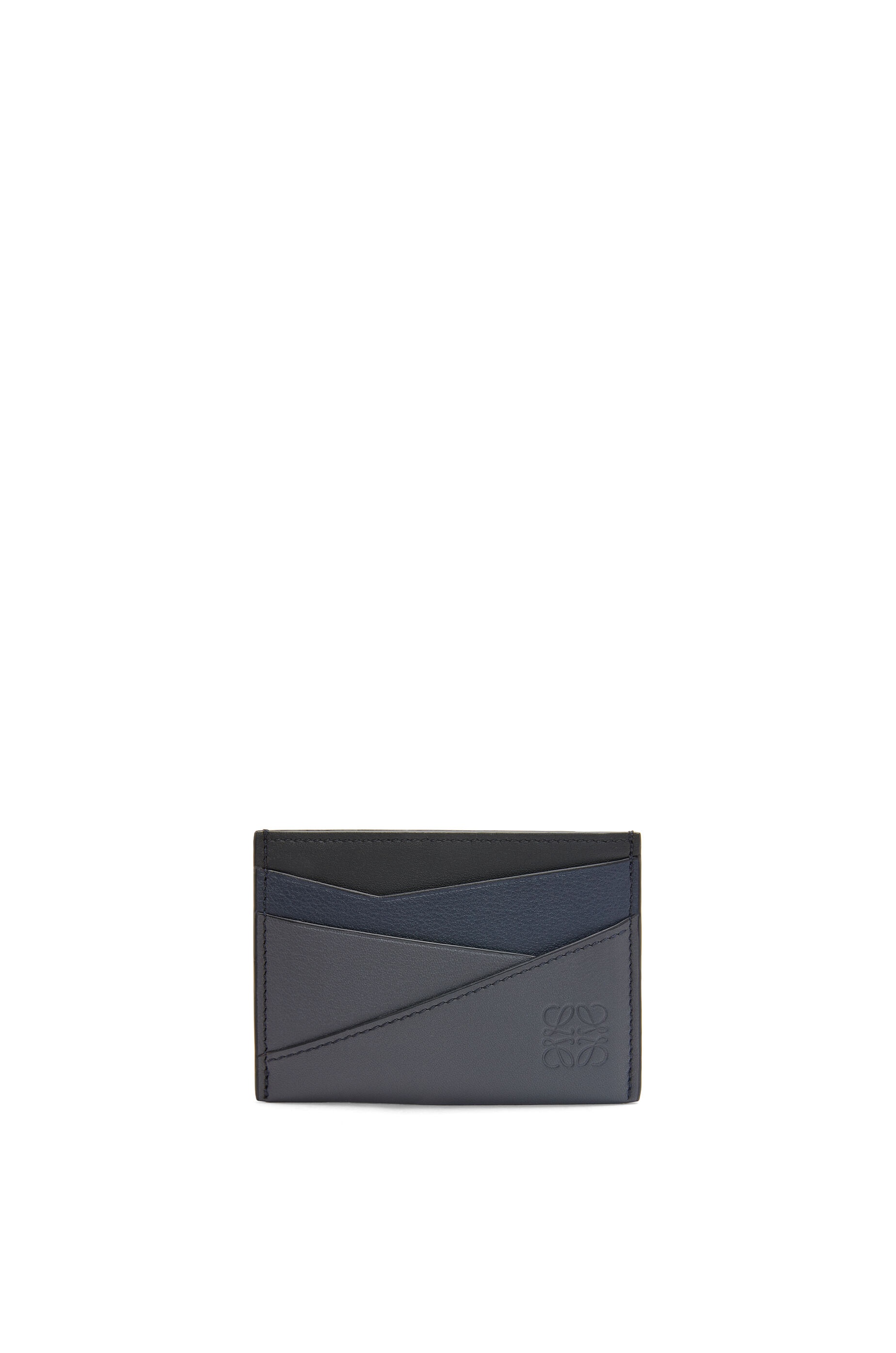 Puzzle plain cardholder in classic calfskin - 1