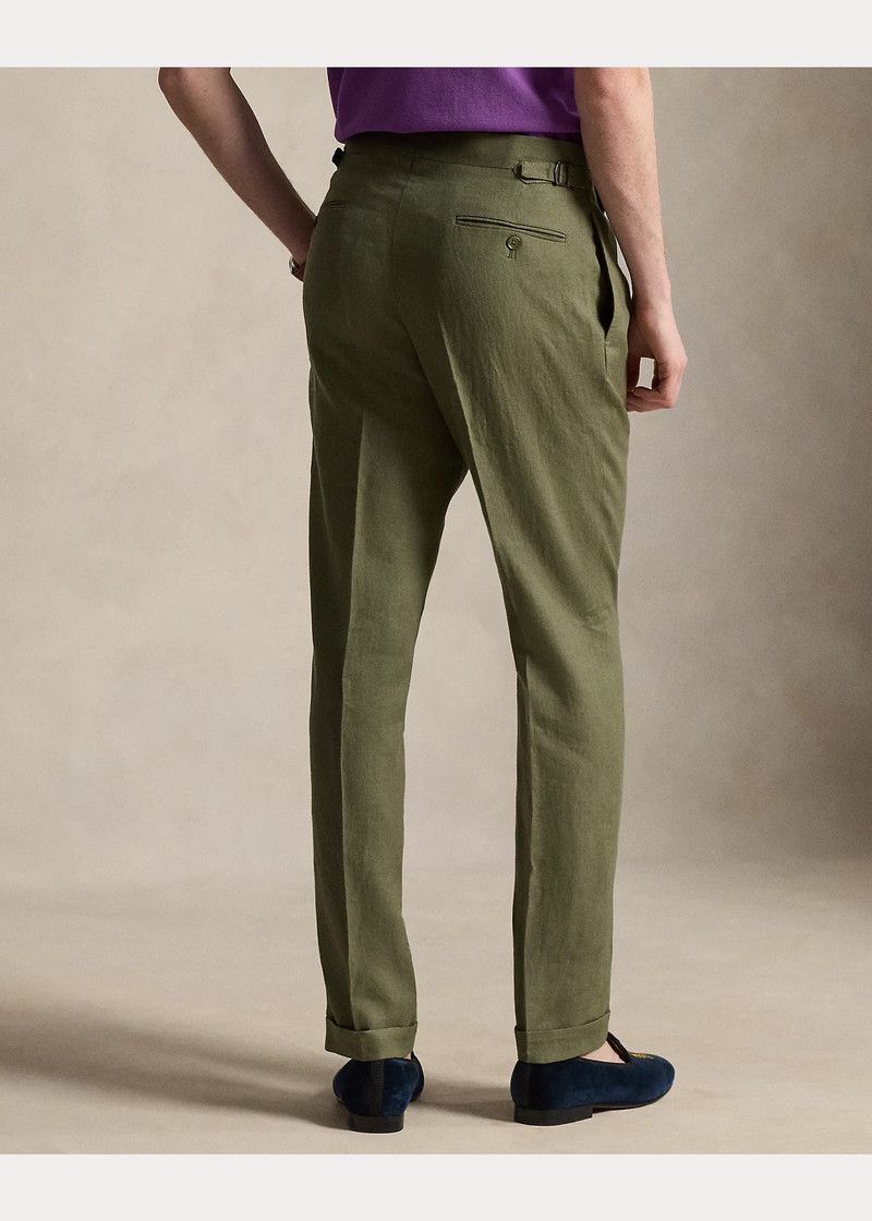 Pleated Linen Suit Trouser 4