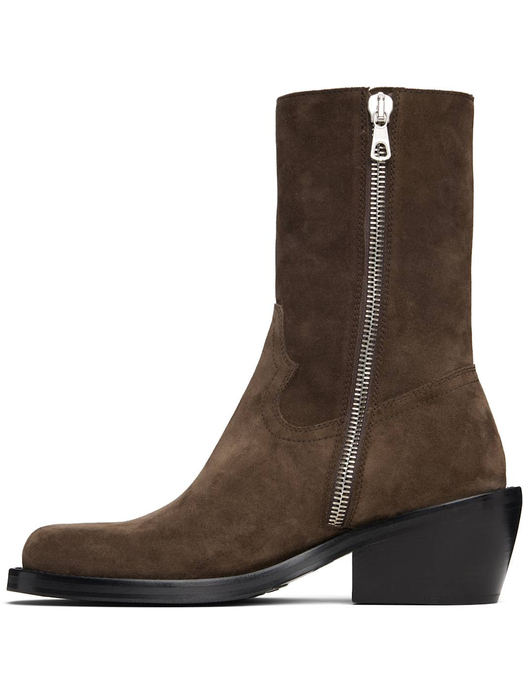 Brown Zip Boots - 3